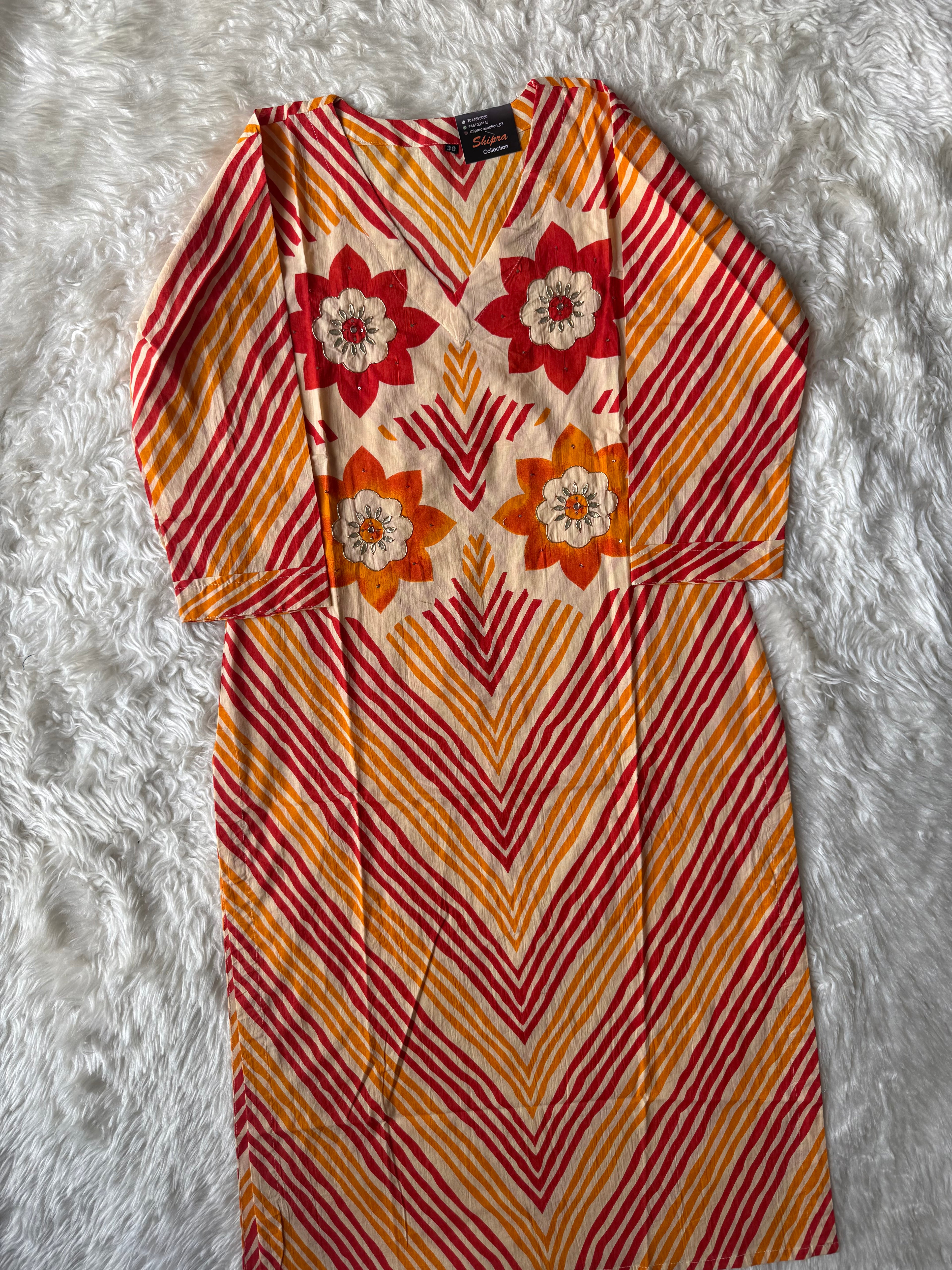 Premium Cotton Kurti Pant Dupatta Set