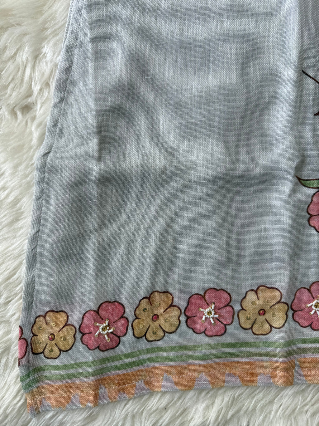 Linen Kurti Pant Dupatta Set
