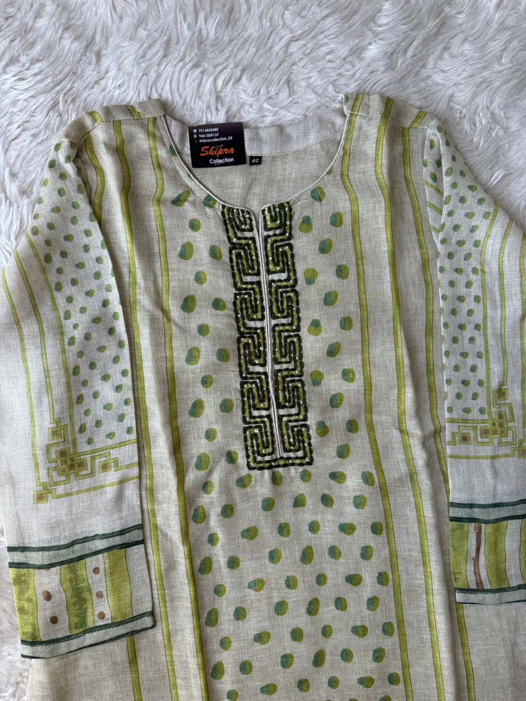 Linen Kurti Pant Dupatta Set