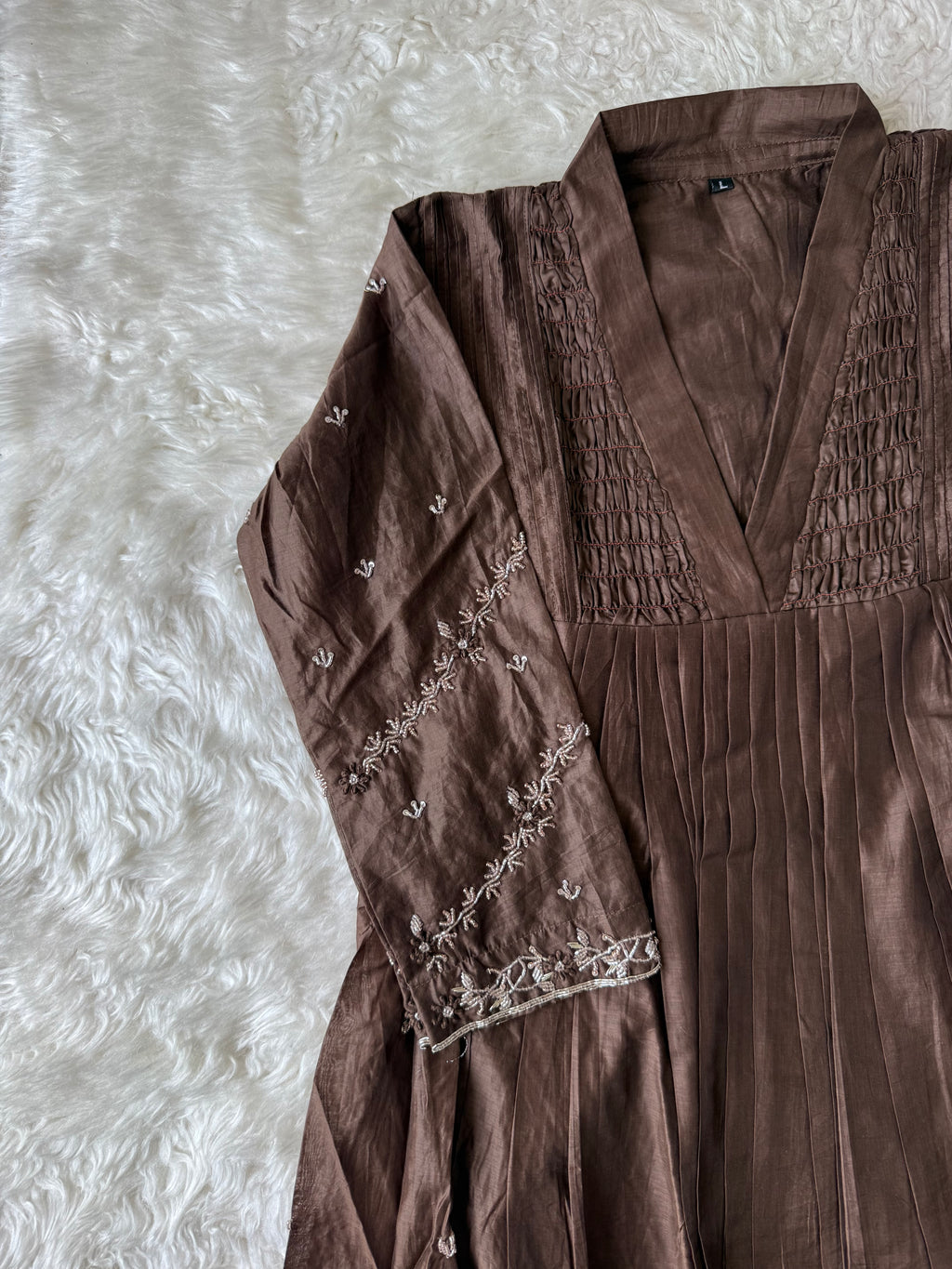 Mul Chanderi Kurti Pant Dupatta Set
