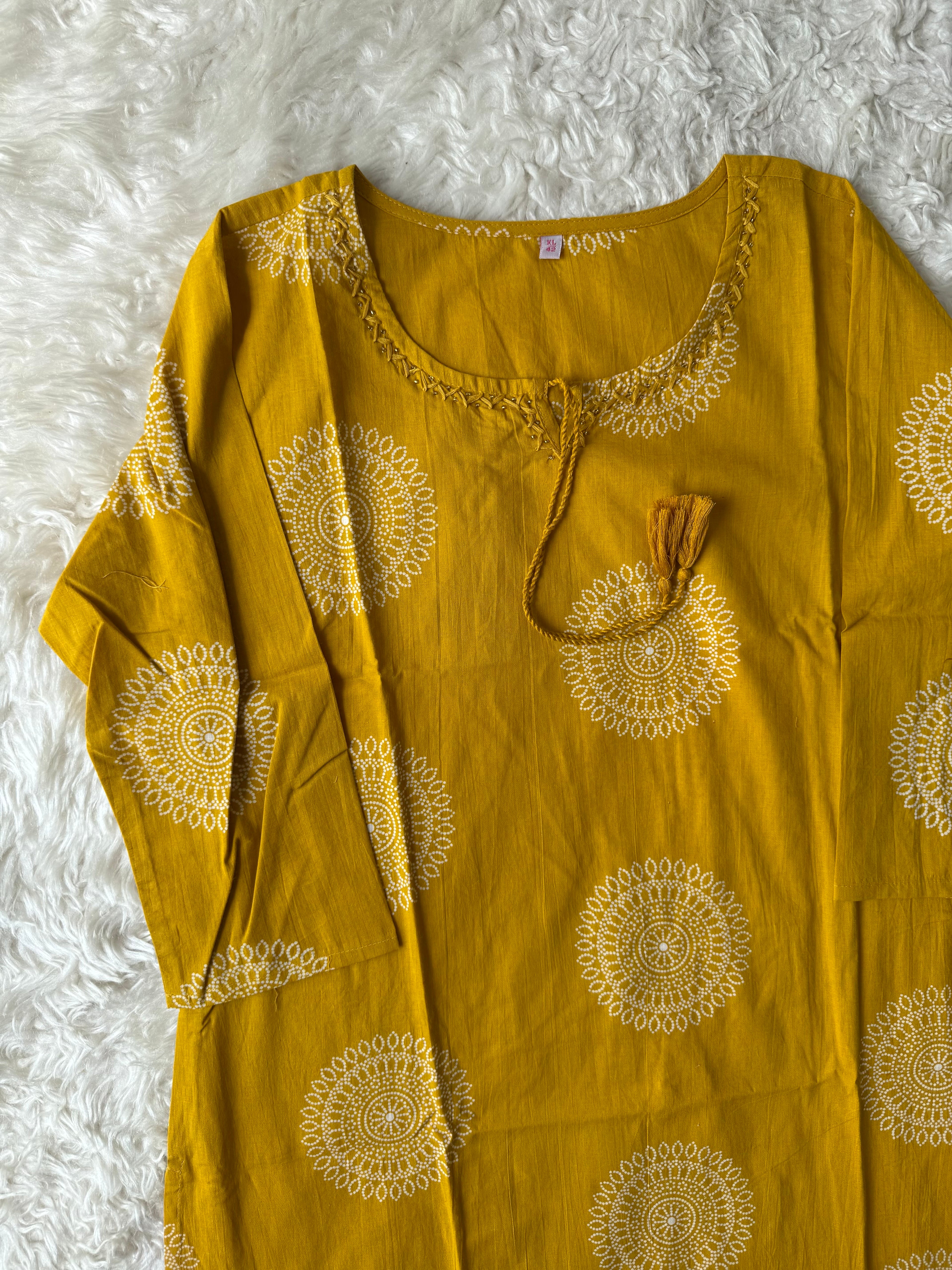 Premium Cotton Kurti Pant Dupatta Set