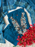 Pure Cotton Kurti Pant Dupatta Set