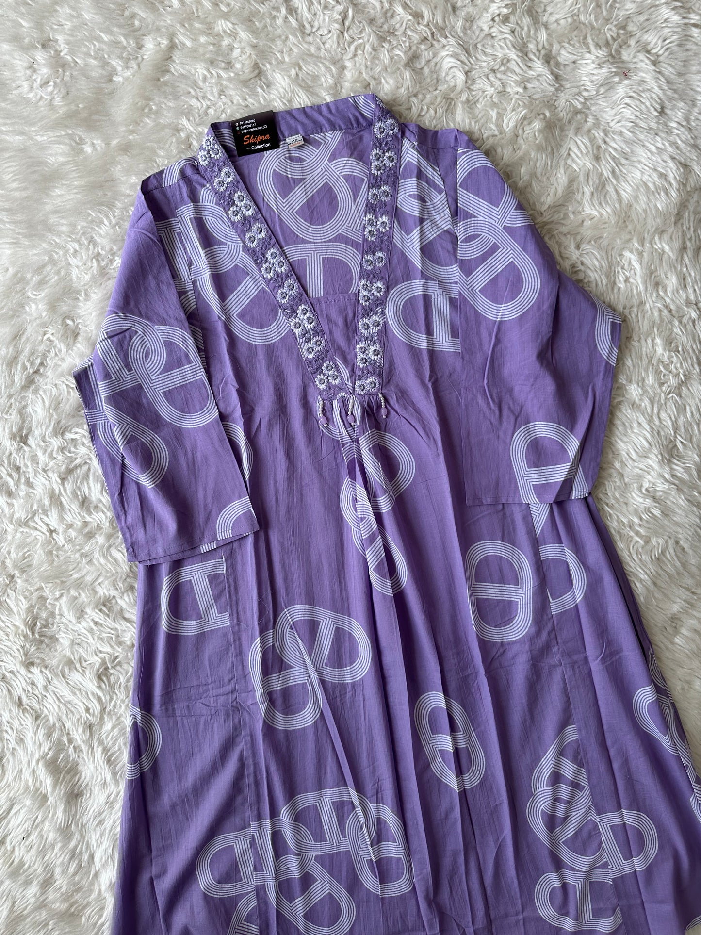 Mul Cotton FLARE Kurti Plazo Dupatta Set
