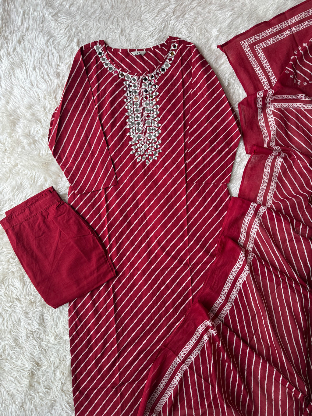 Premium Cotton Lehariya Set