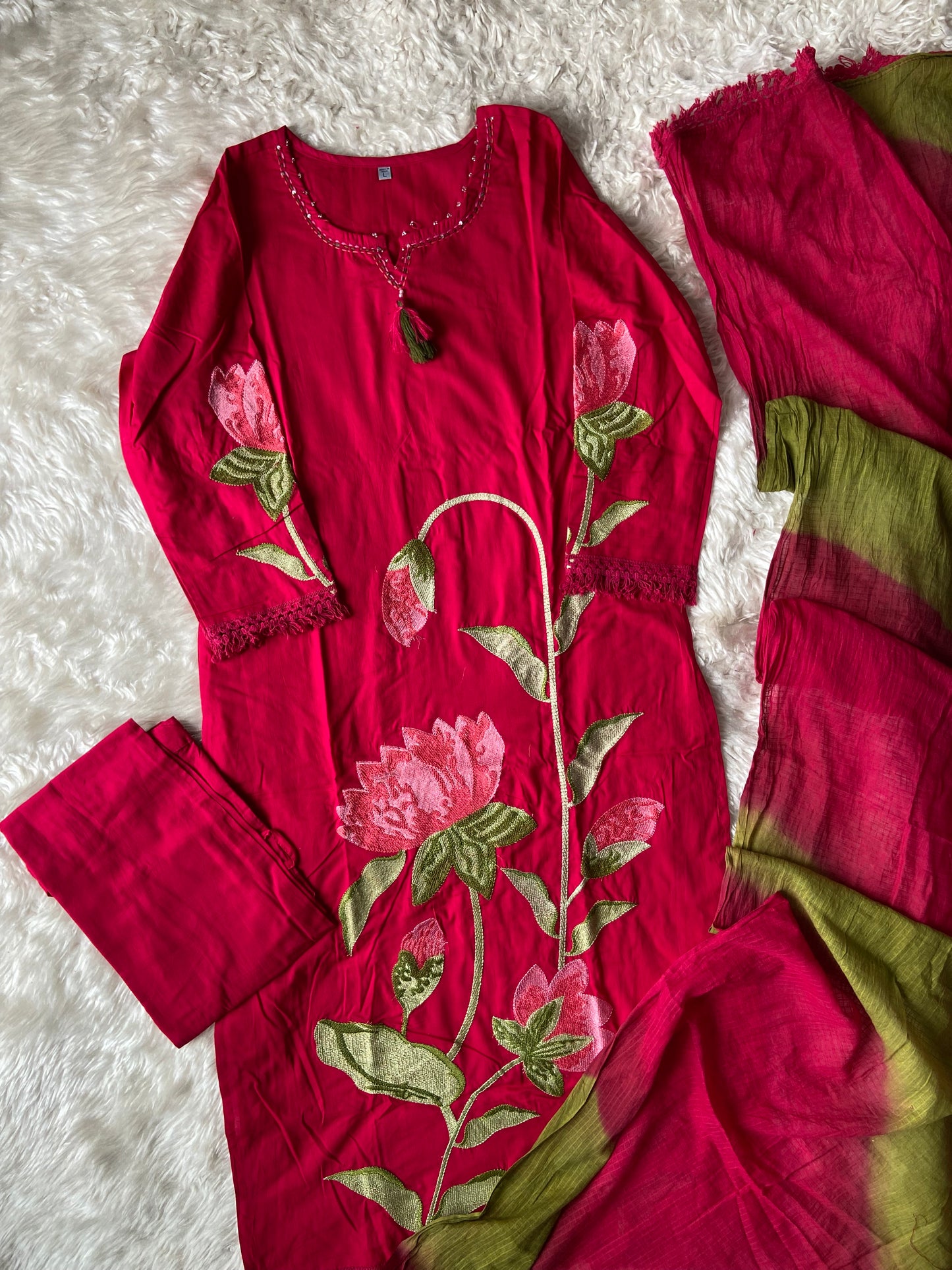Premium Cotton Thread Work Doriya Love Set