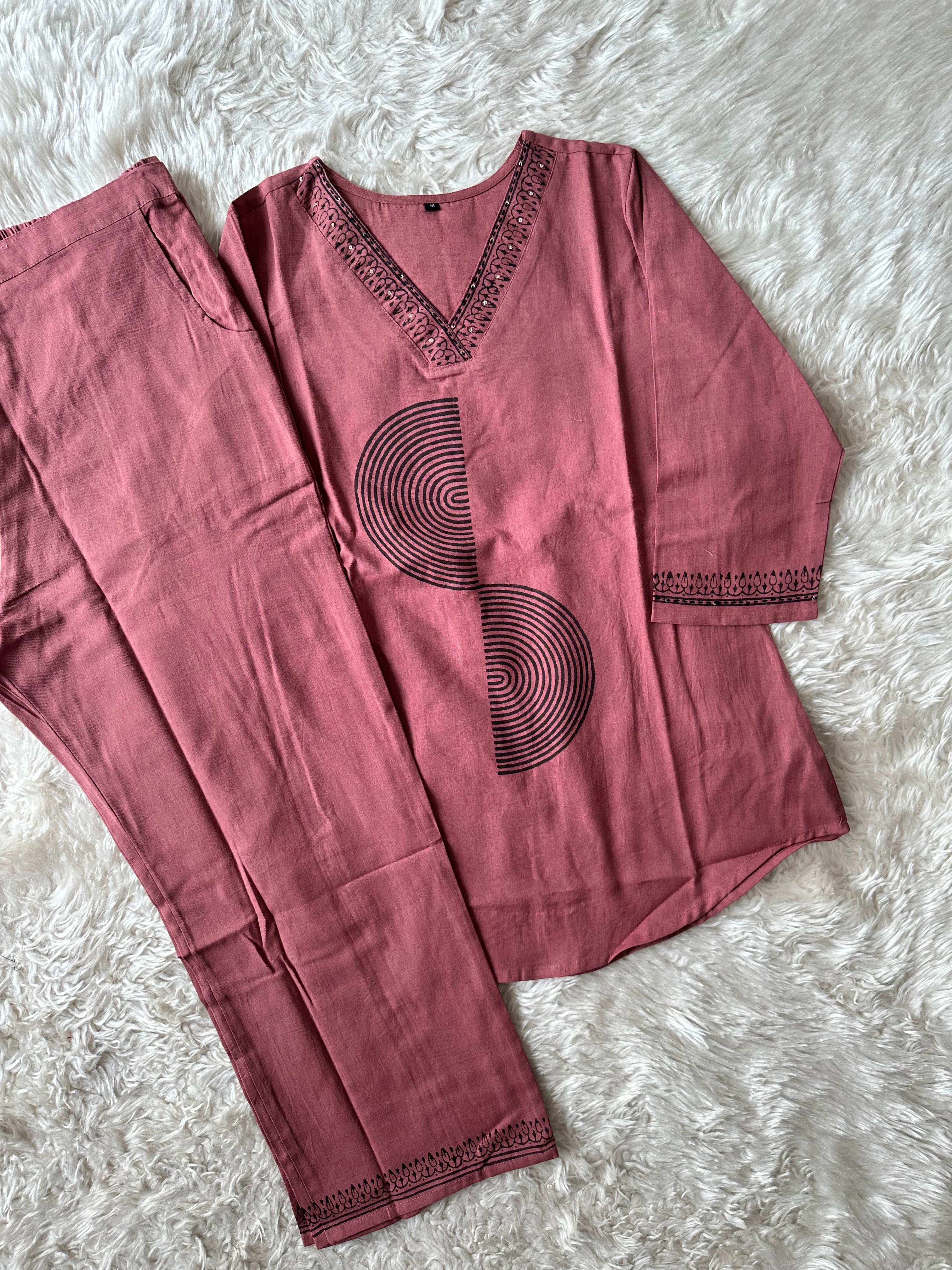 Soft Khadi Cotton  Co-ord Set