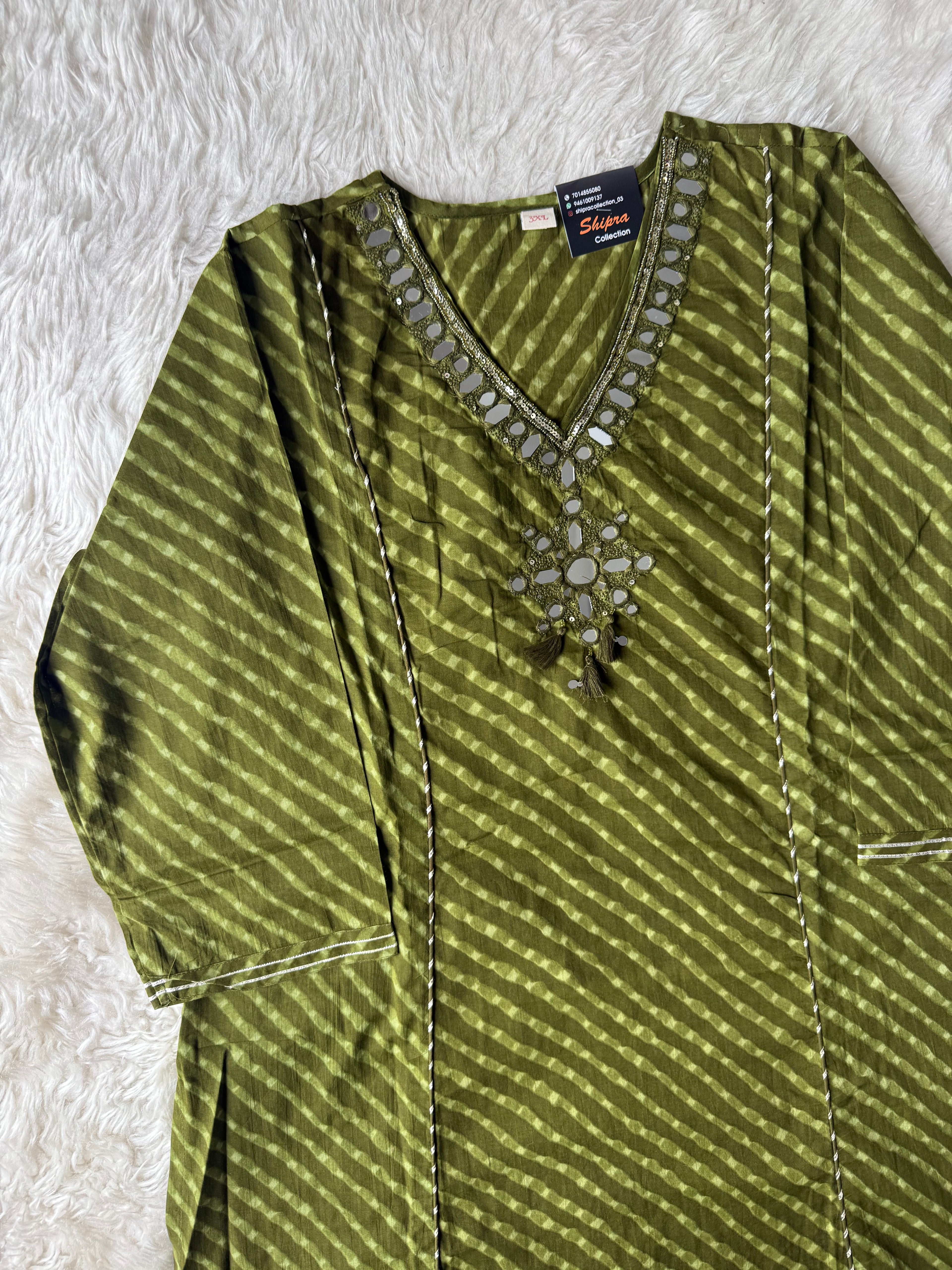 Premium Cotton Lehariya Set