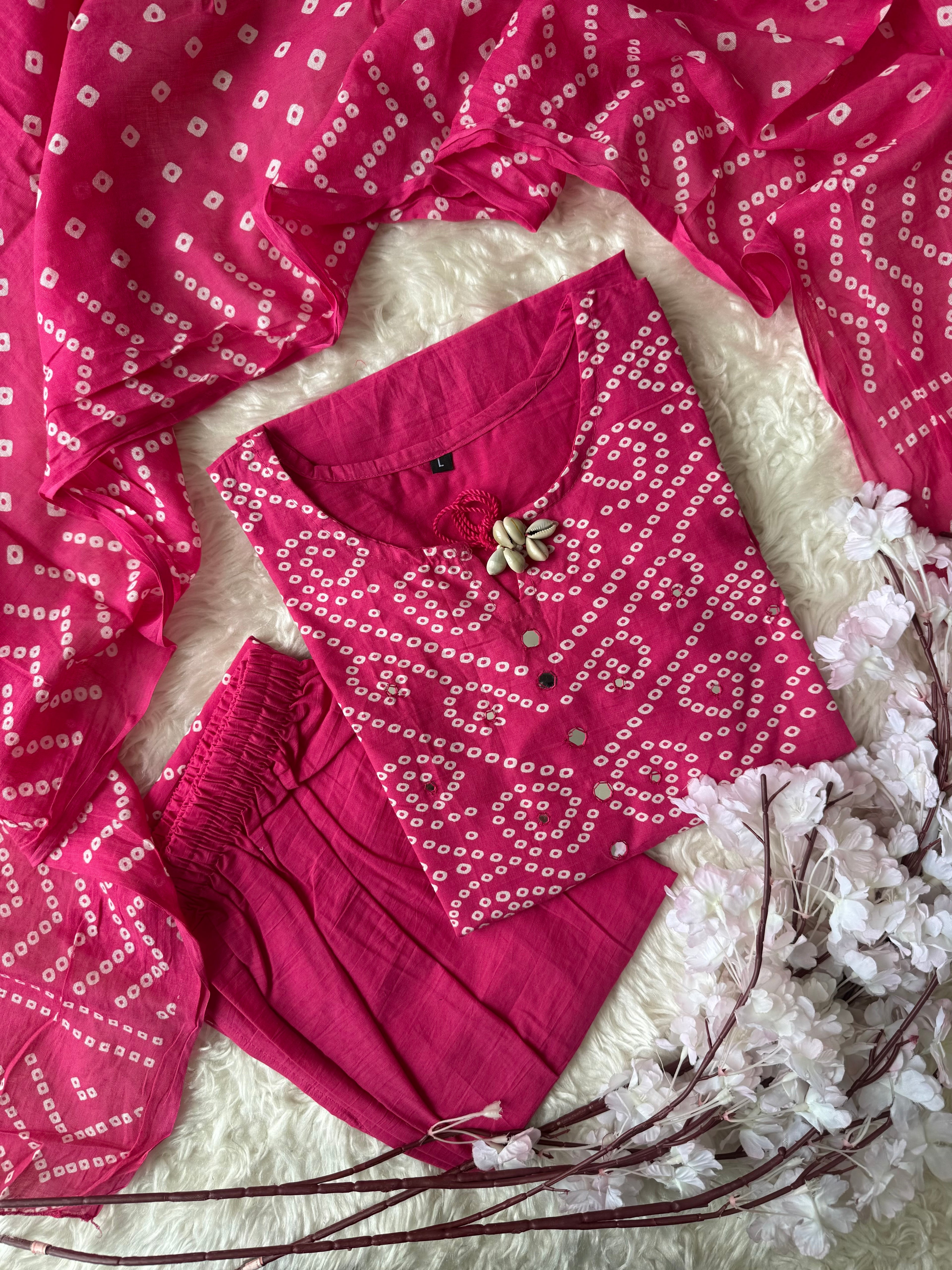 Budget Friendly Kurti Pant Dupatta Set