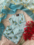 Premium Cotton Kurti Pant Dupatta Set