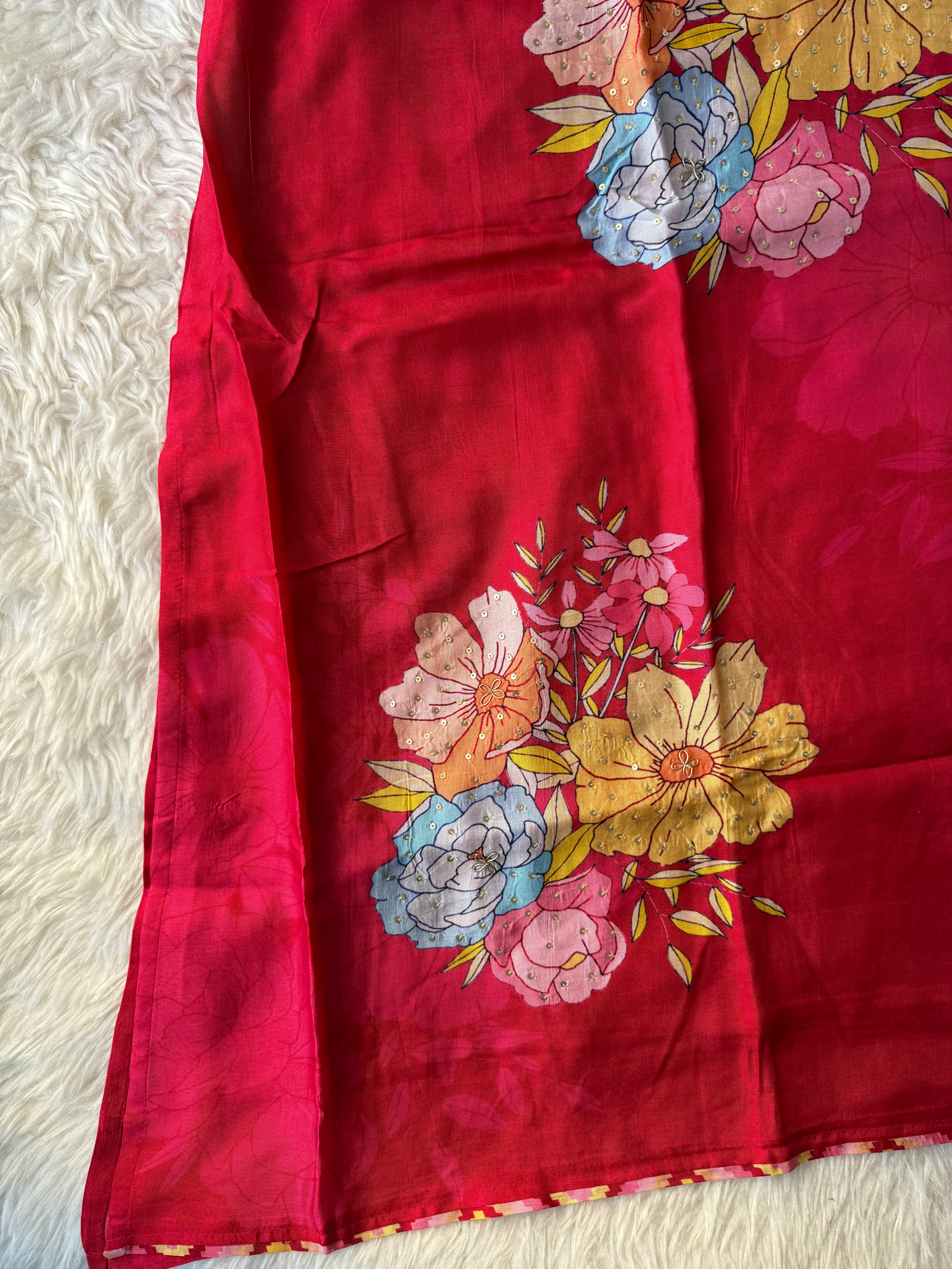 “Plus Size” Russian Silk Kurti Pant Dupatta Set
