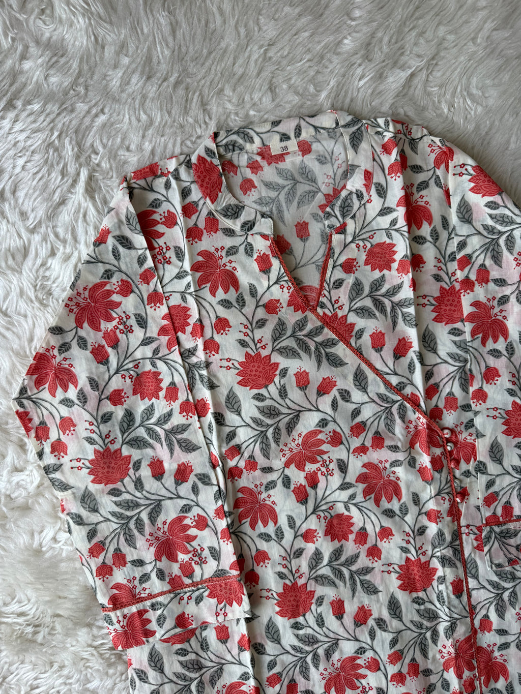 Pure Cotton Kurti Afghani Pant Dupatta Set