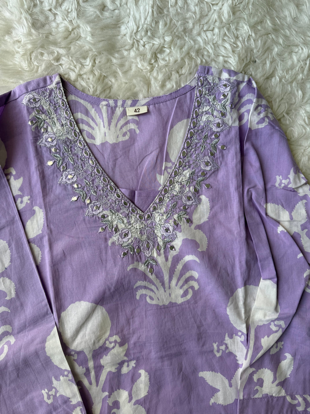 Breathable Cotton Kurti Pant Cotton Dupatta Set