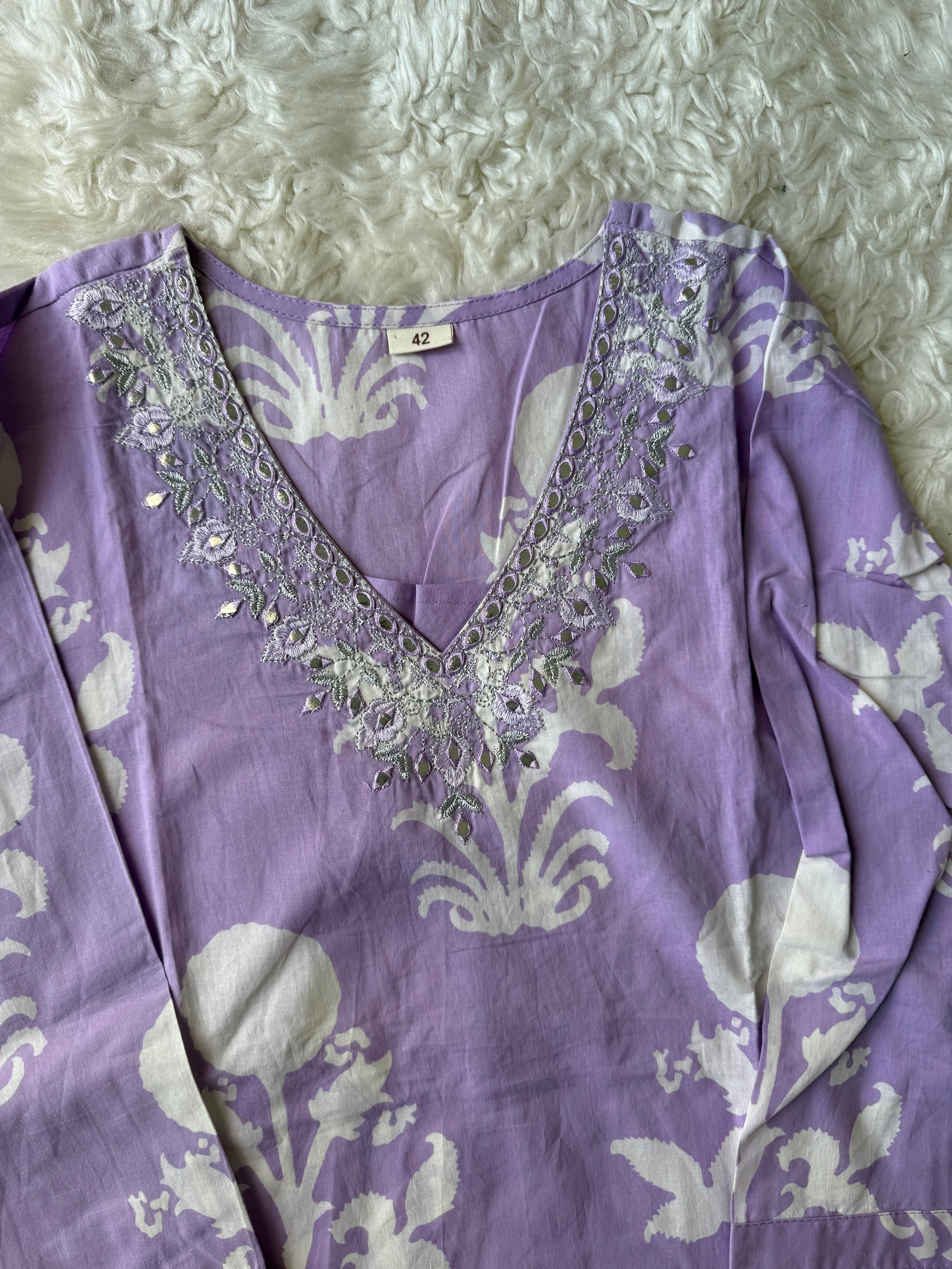 Breathable Cotton Kurti Pant Cotton Dupatta Set