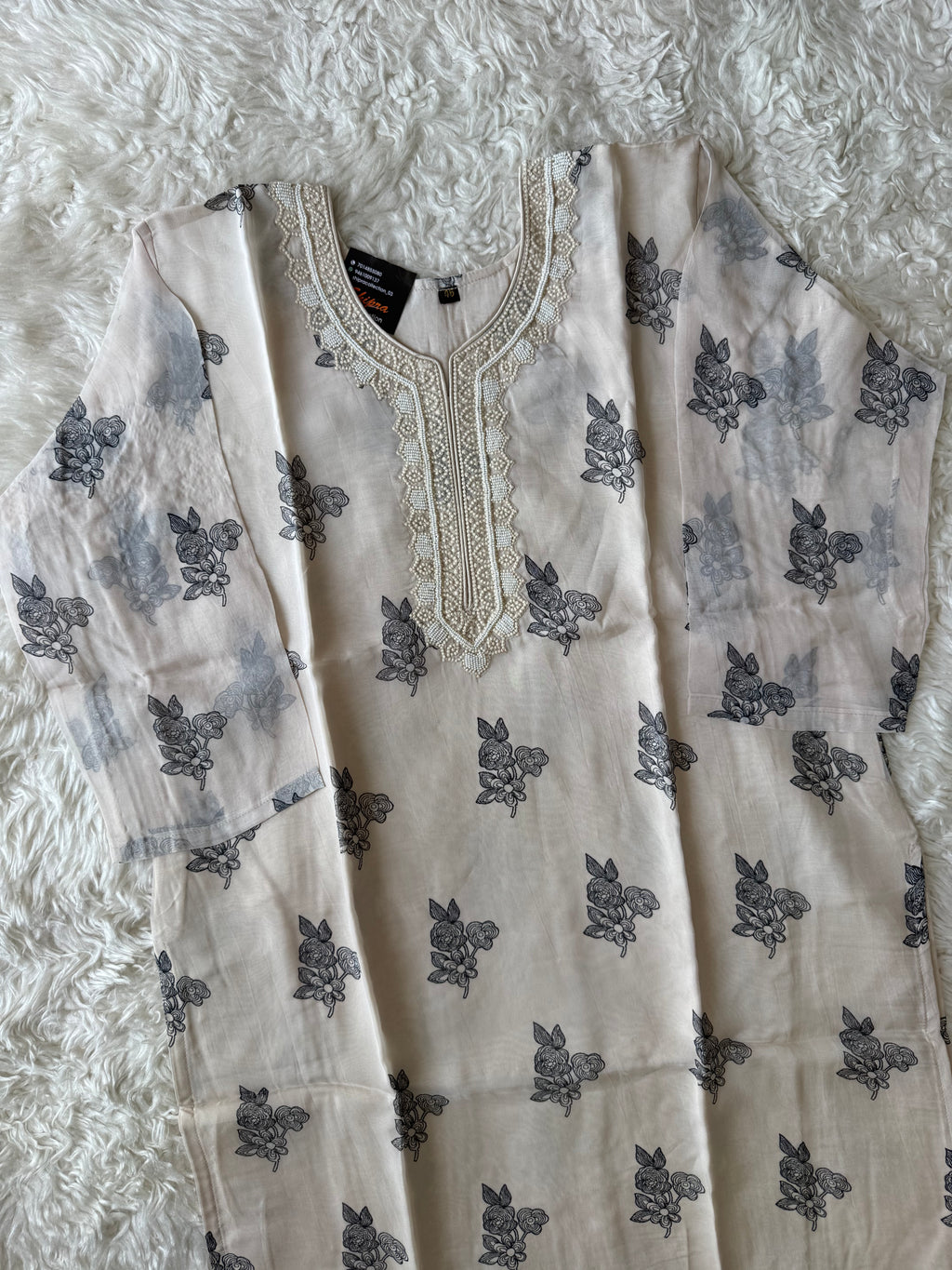 “Plus Size” Crepe Silk Kurti Pant Dupatta Set