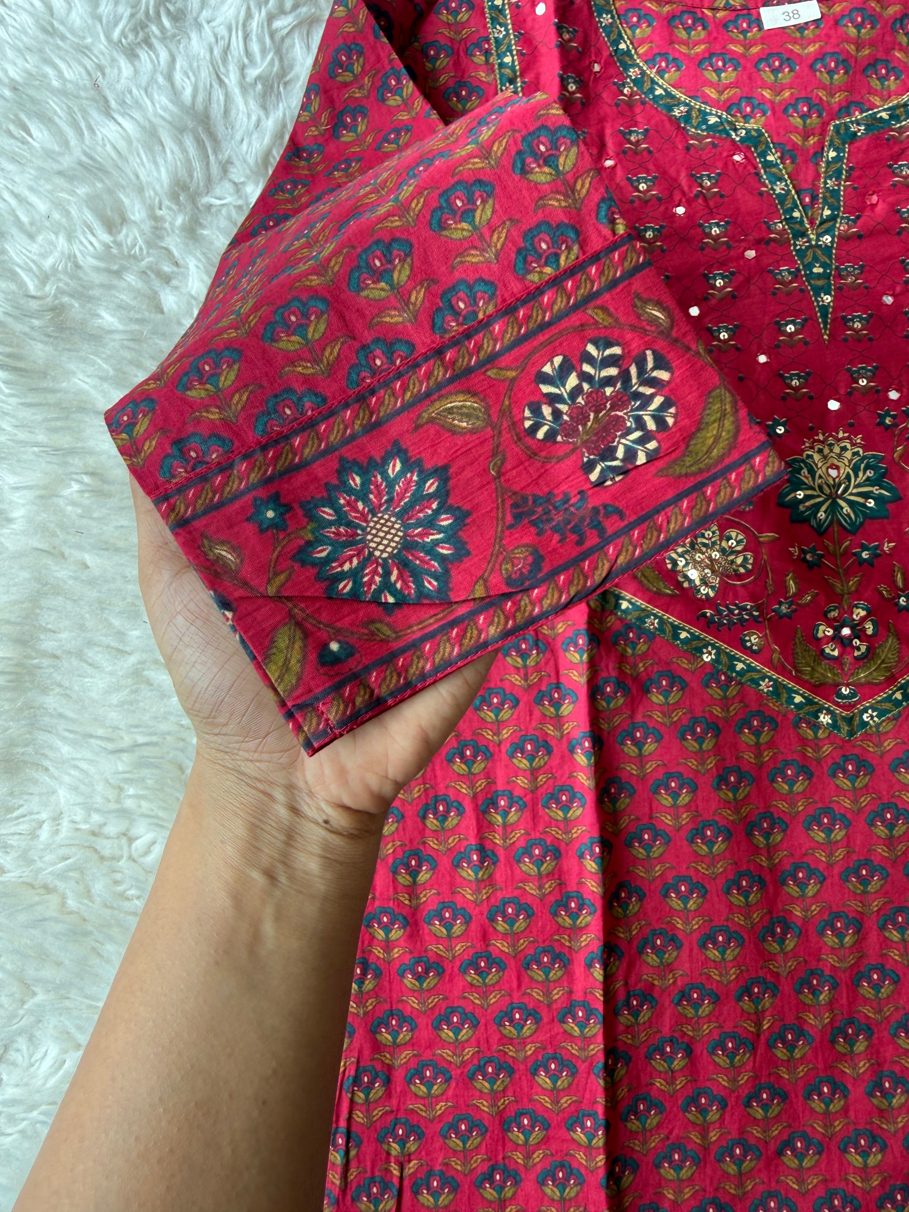 Premium Cotton Kurti Pant Dupatta Set