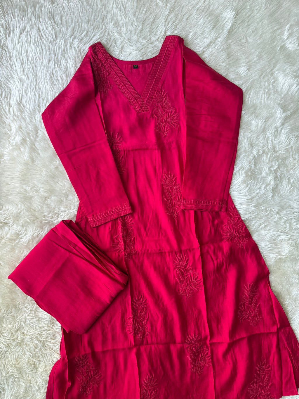 Pure Muslin Silk Kurti Plazo Set