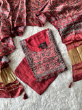 Gazi Silk Kurti Pant Dupatta Set