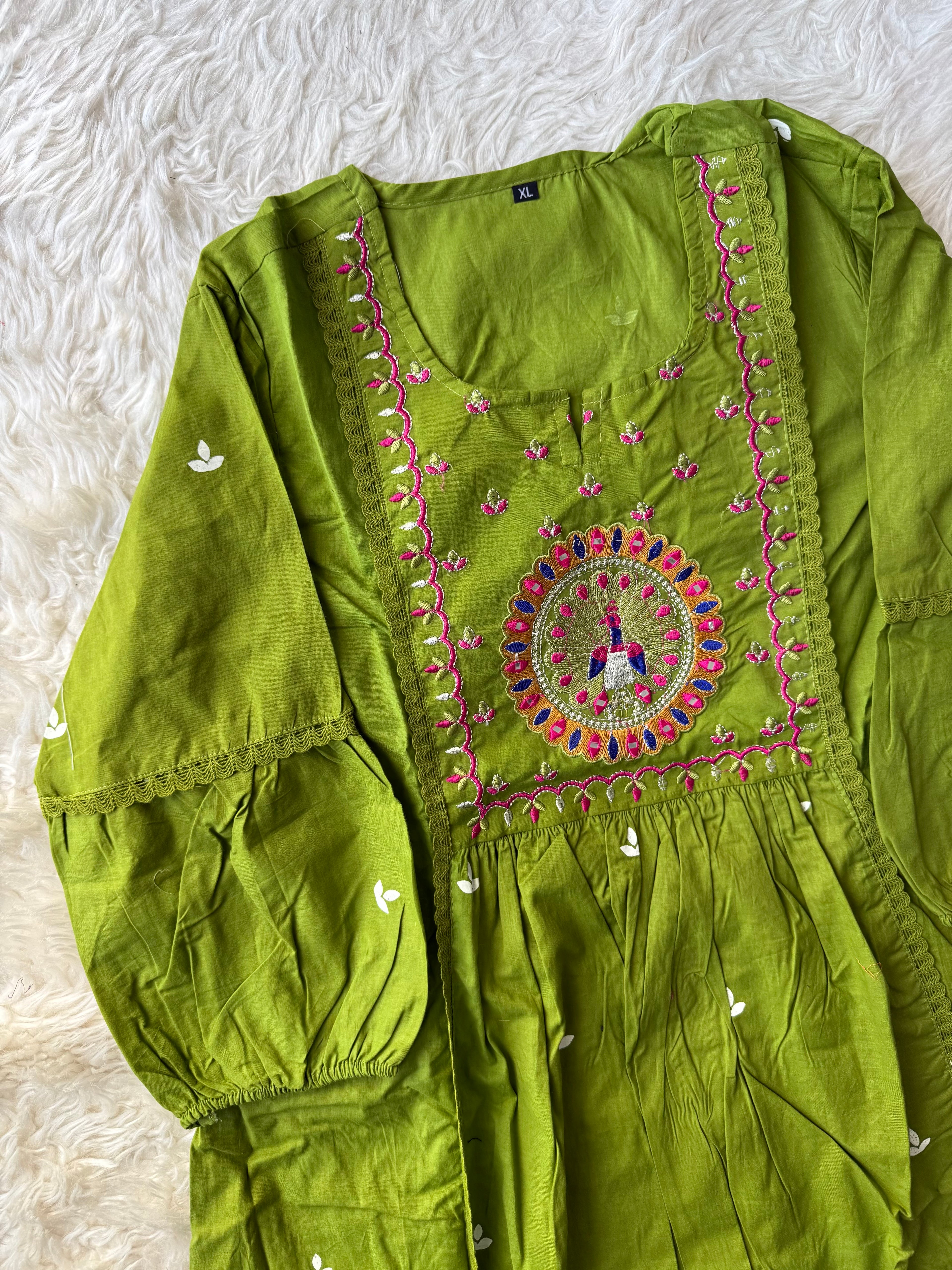 Cotton FLARE Kurti Pant Set