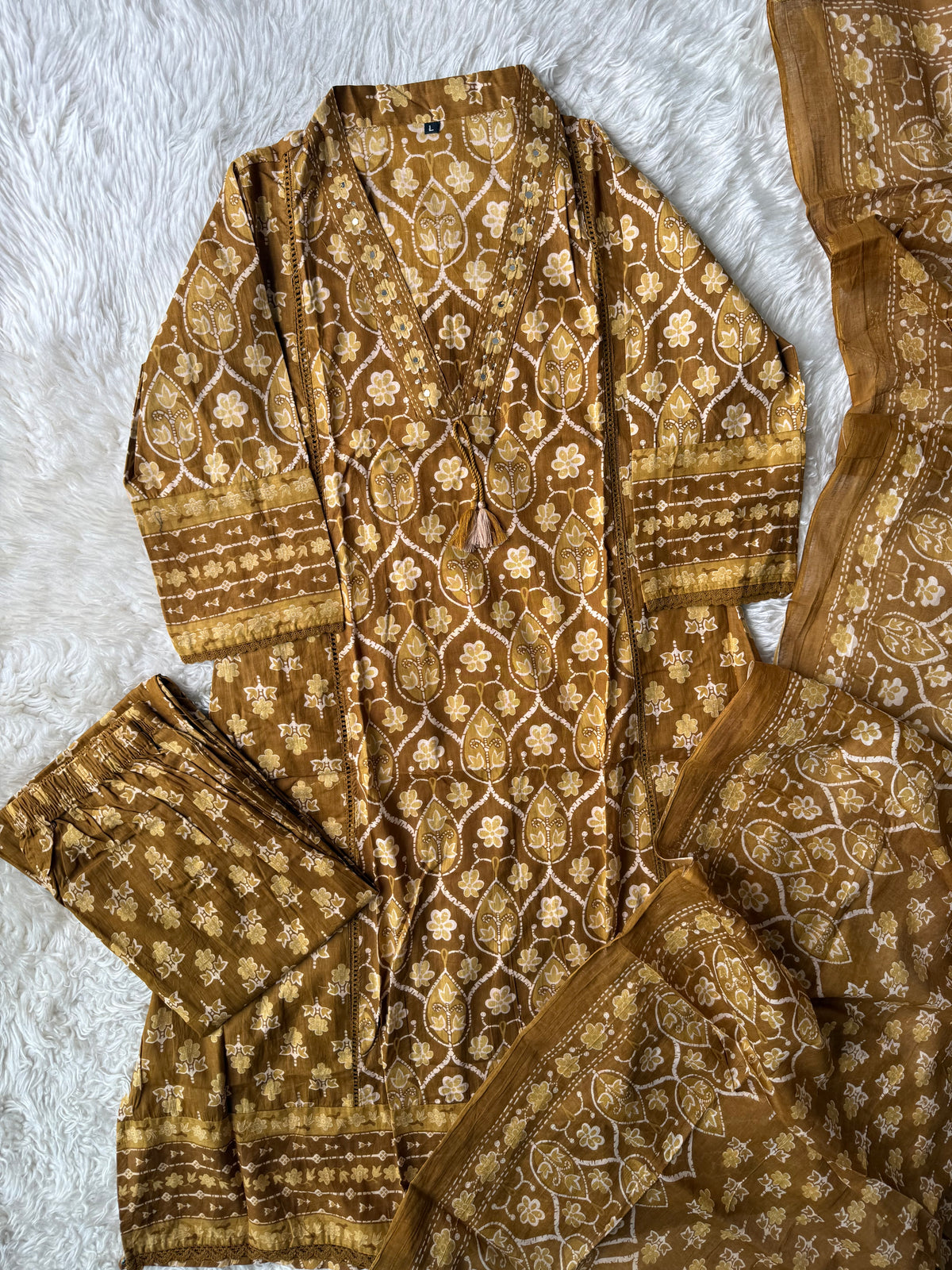 Budget Friendly Kurti Pant Dupatta Set
