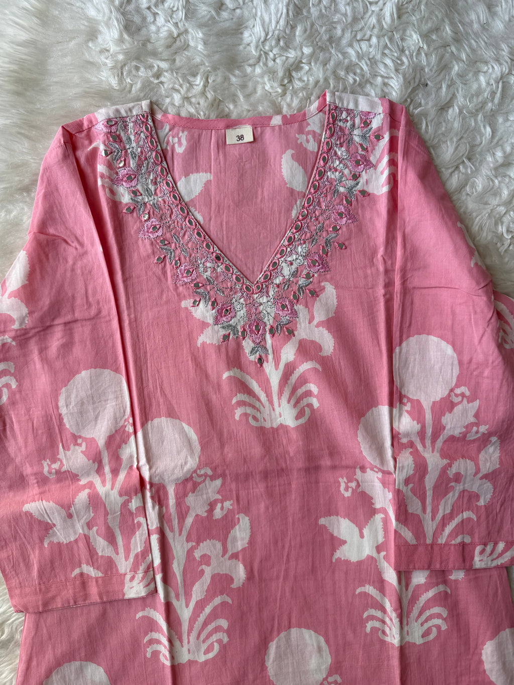 Breathable Cotton Kurti Pant Cotton Dupatta Set