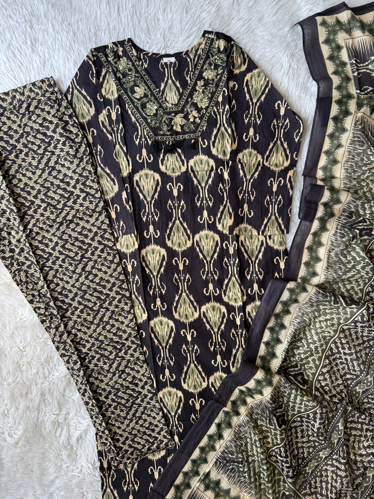 Premium Cotton Kurti Pant Dupatta Set