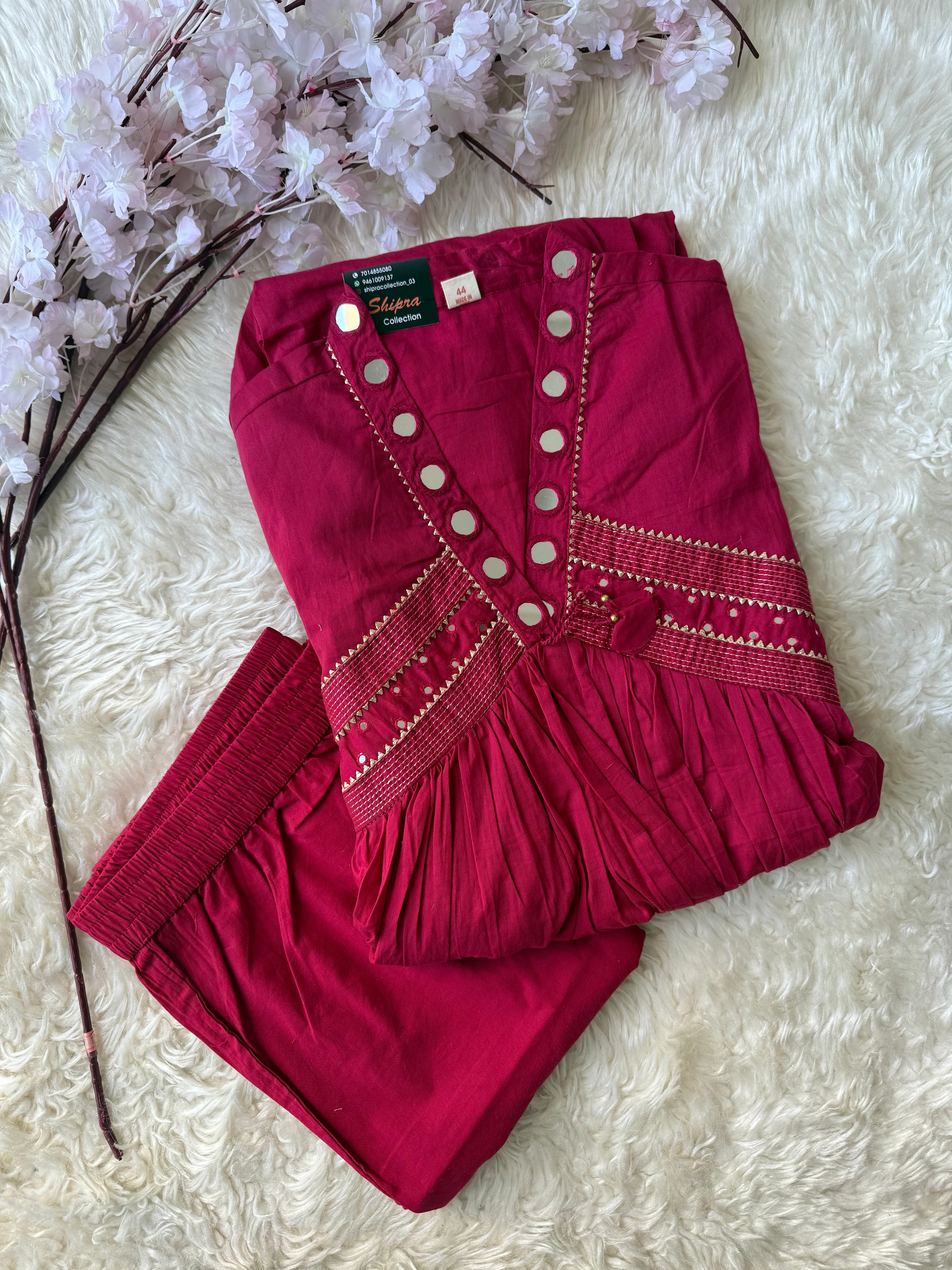 Premium Cotton Flare Kurti Pant Set