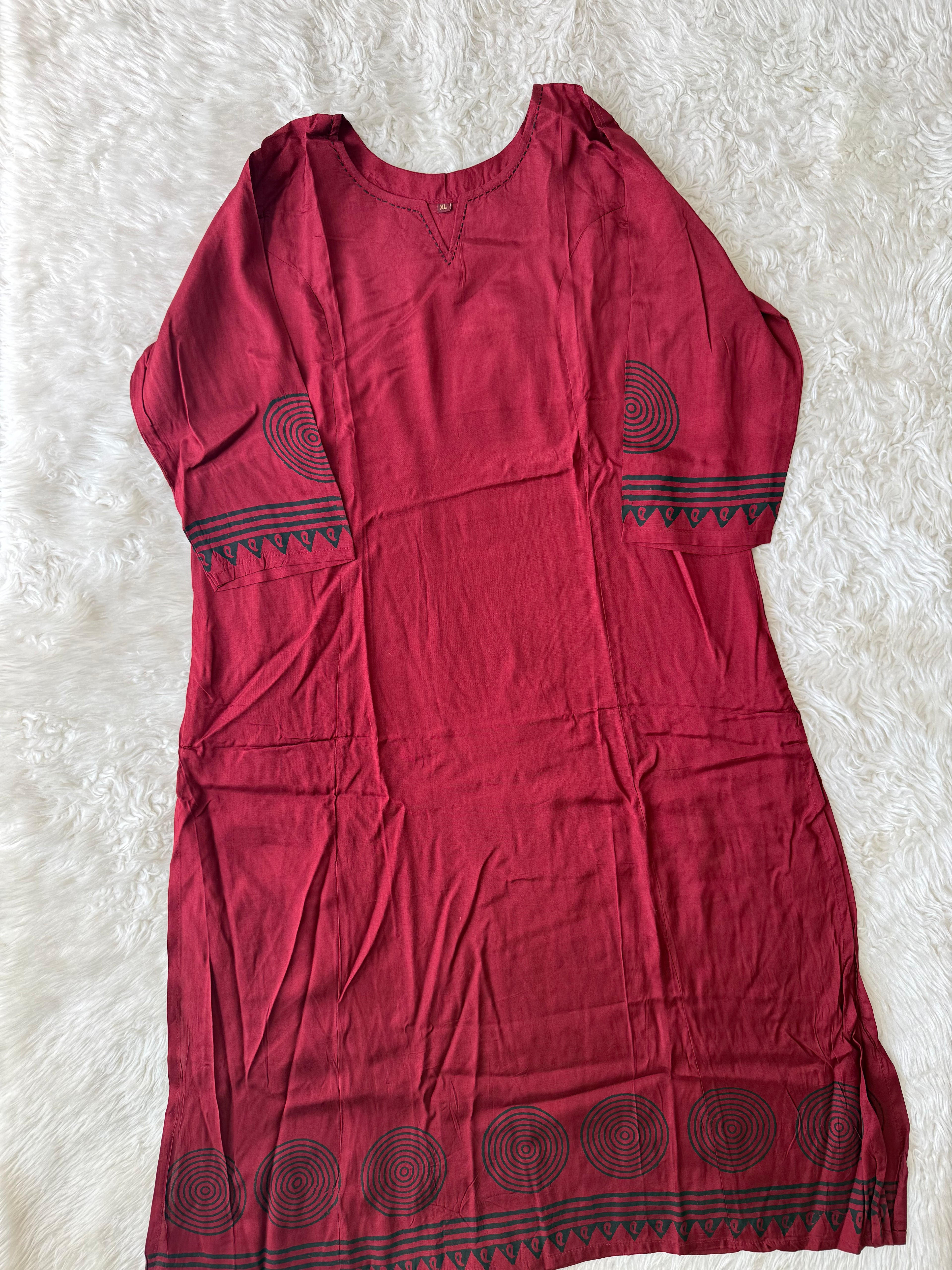 Crepe Silk Kurti Pant Set