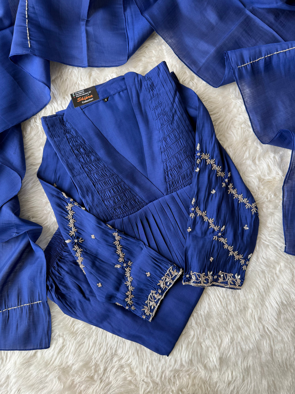 Premium Muslin Silk Kurti Pant Dupatta Set