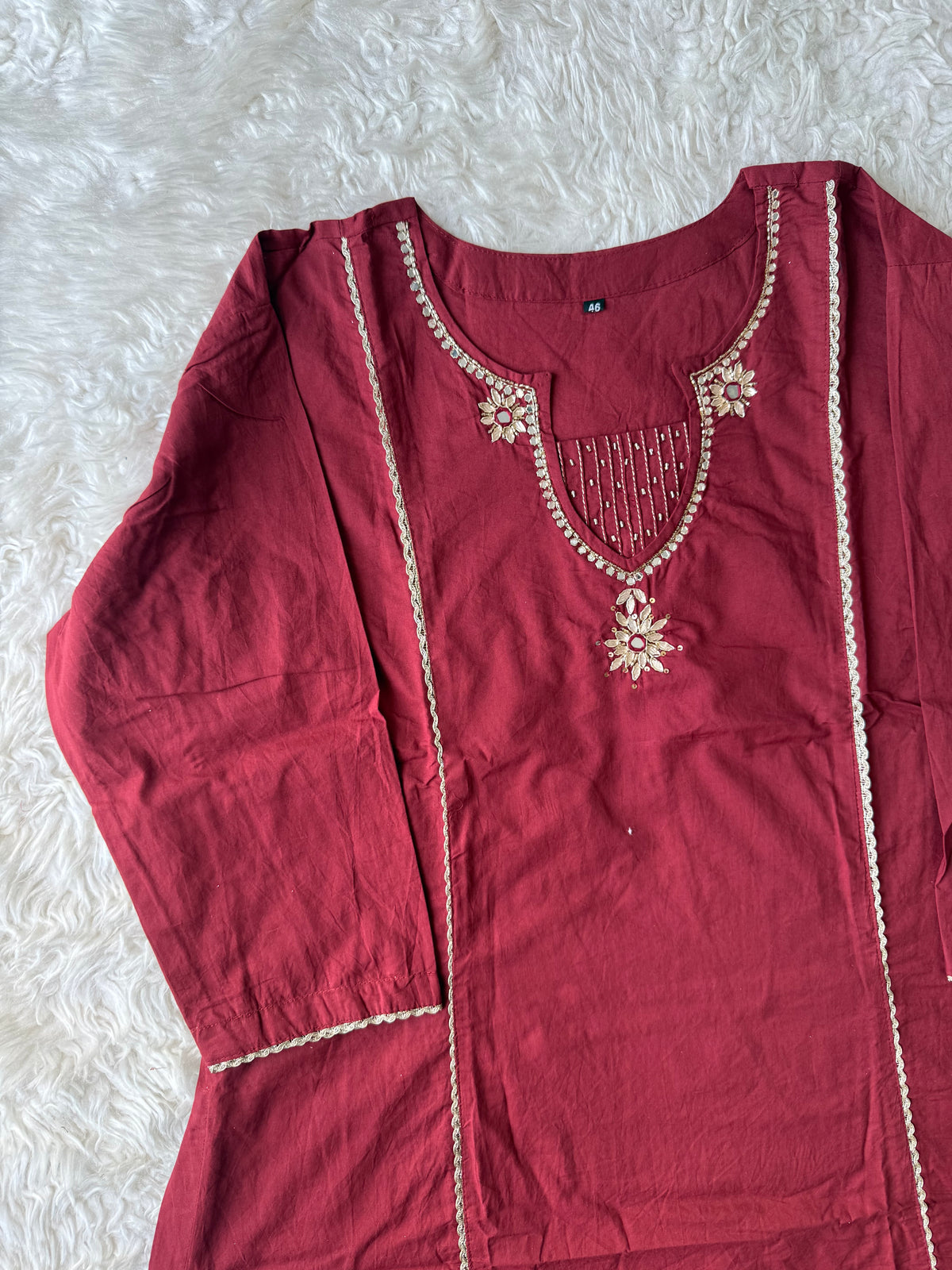 Premium Cotton Kurti Plazo Dupatta Set