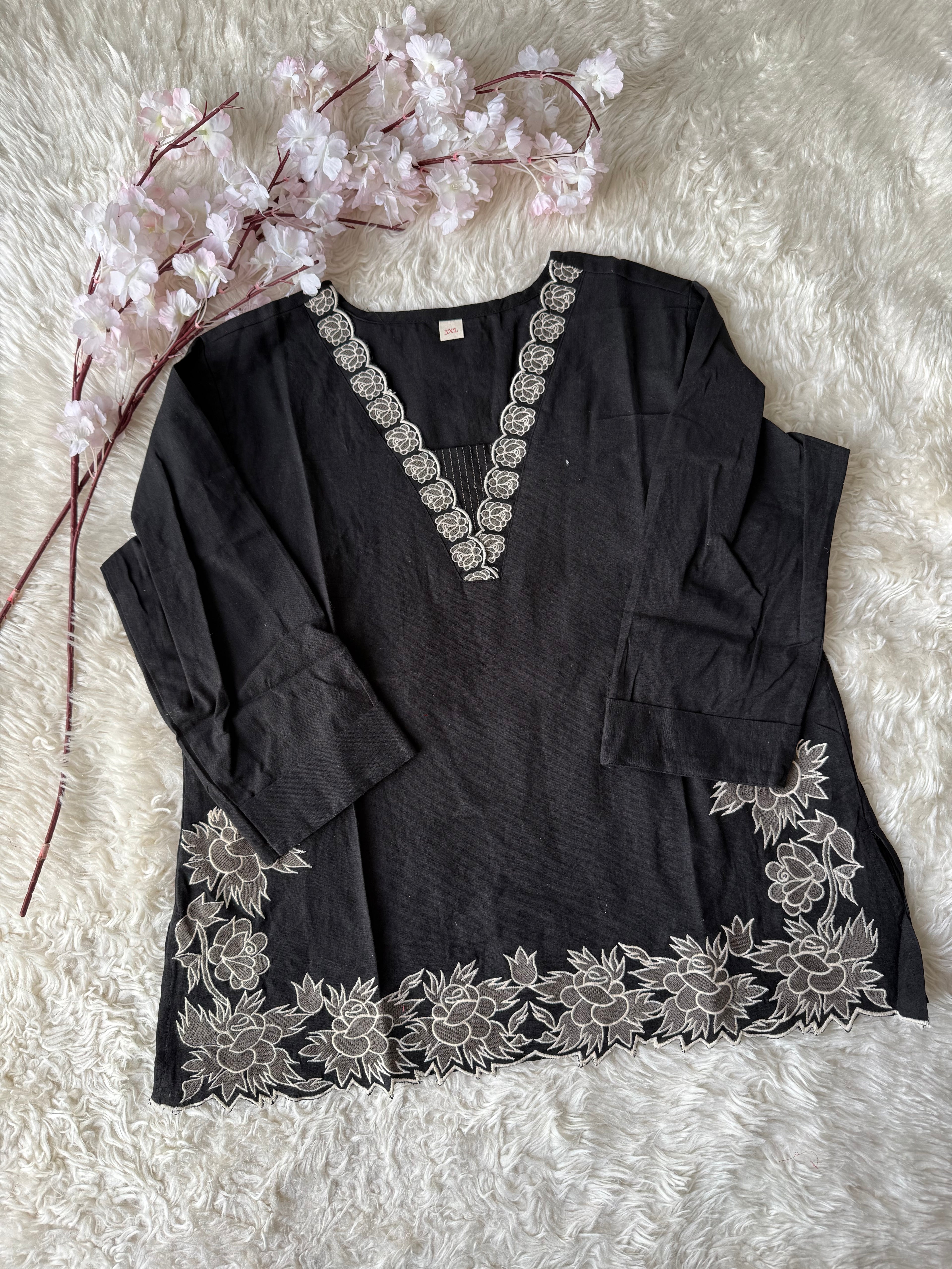 “Plus Size” Khadi Cotton Short Kurti