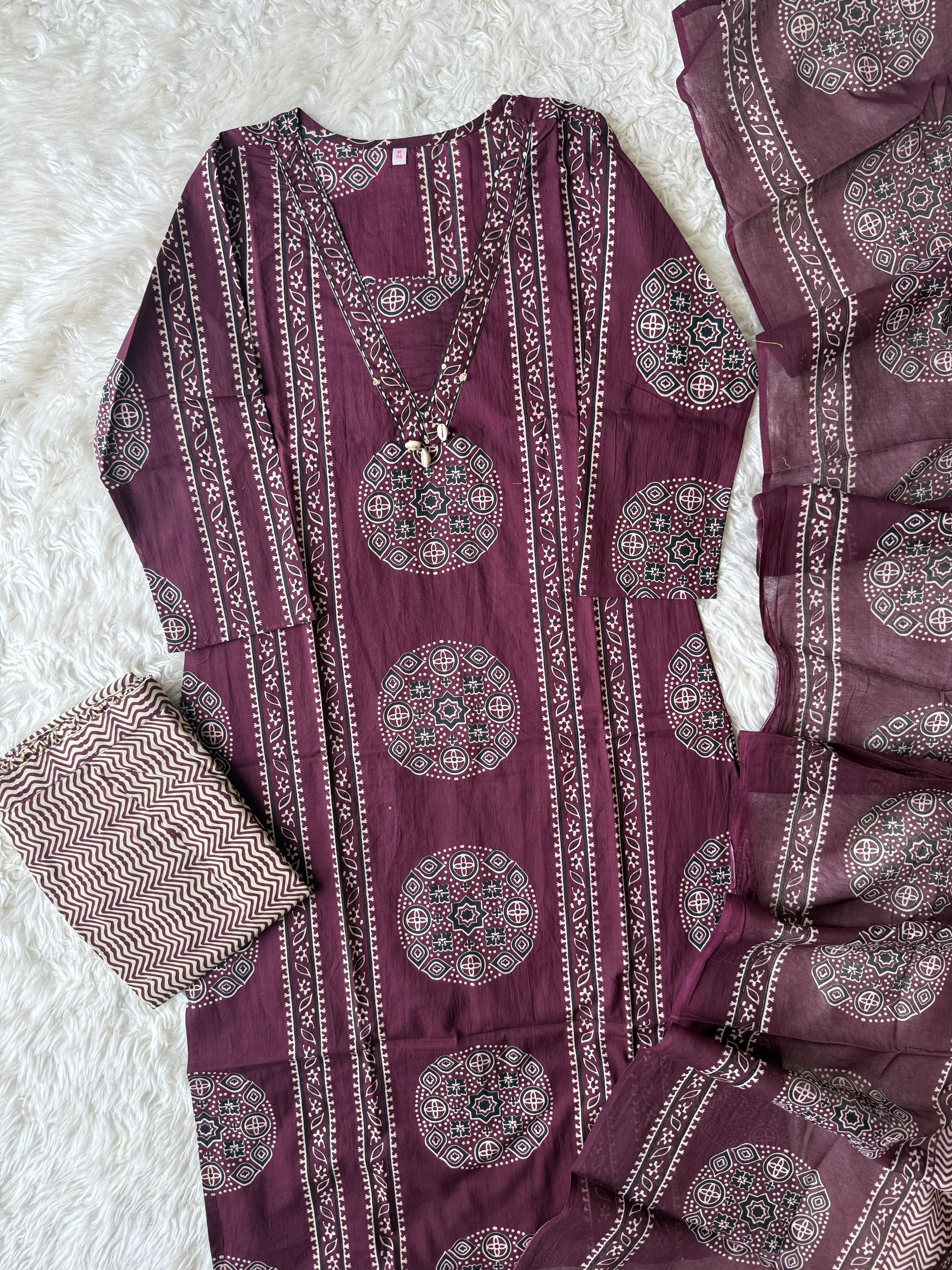 Premium Cotton Kurti Pant Dupatta Set