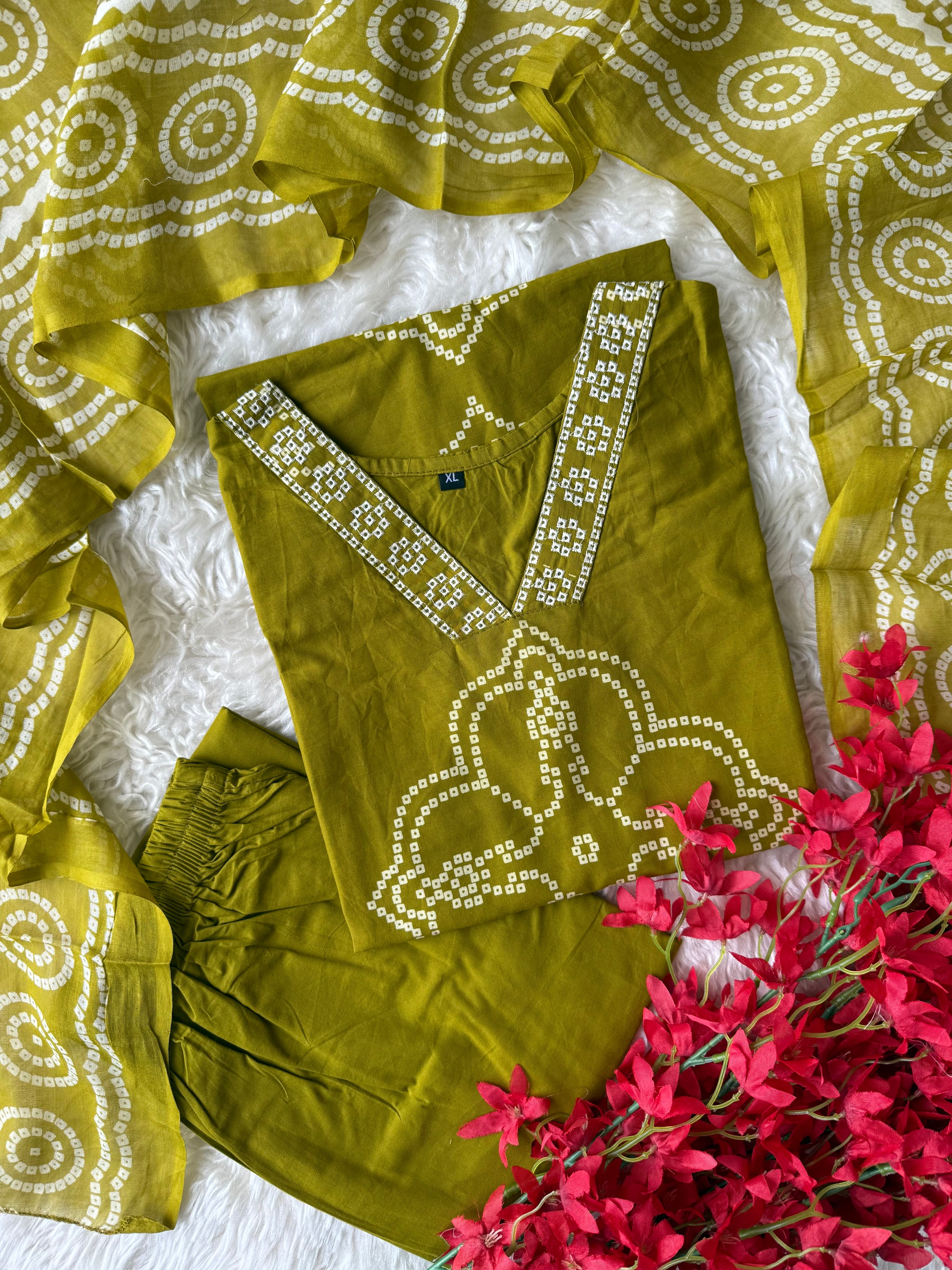 Budget Friendly Kurti Pant Dupatta Set
