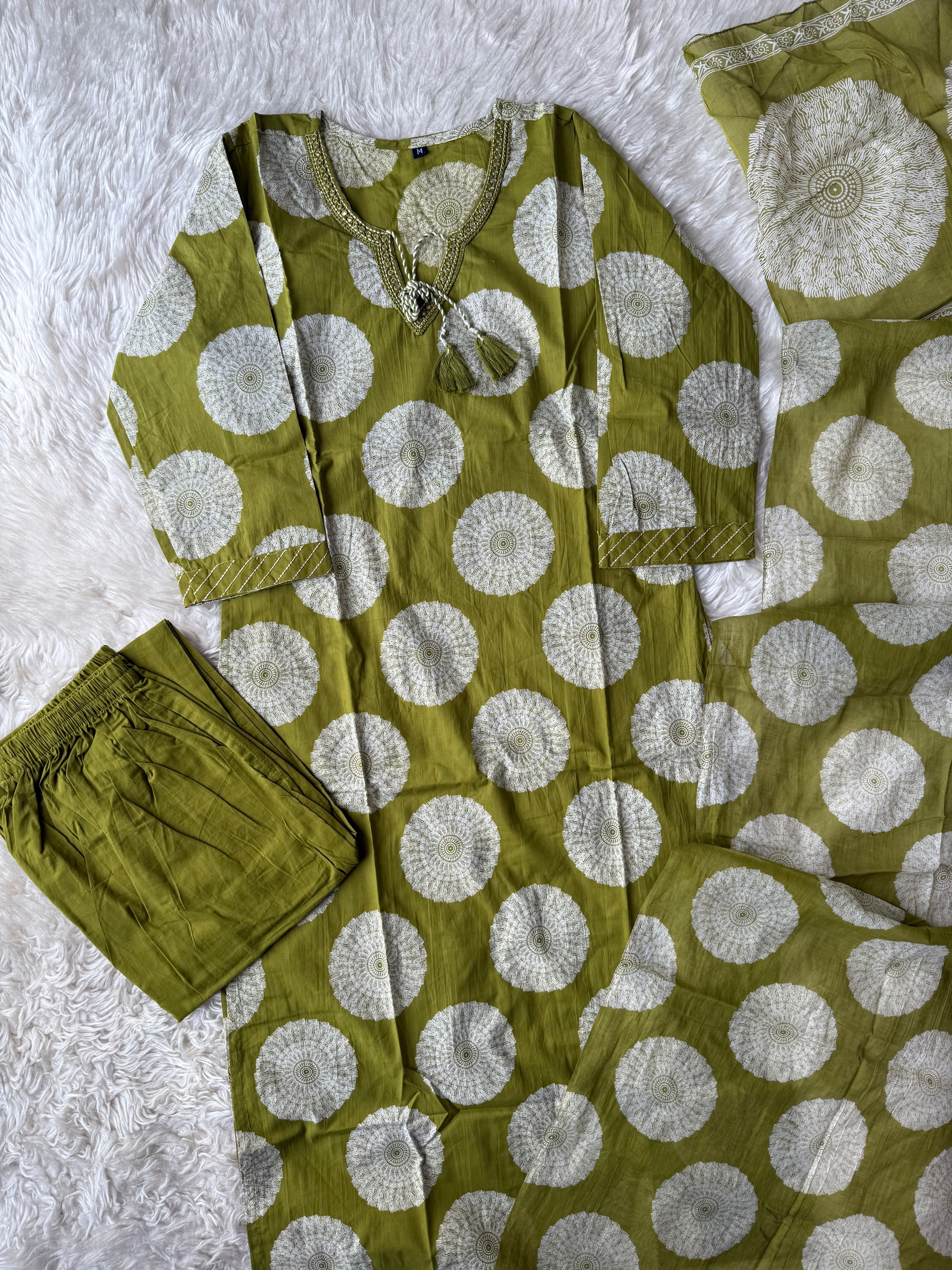 Budget Friendly Kurti Pant Dupatta Set