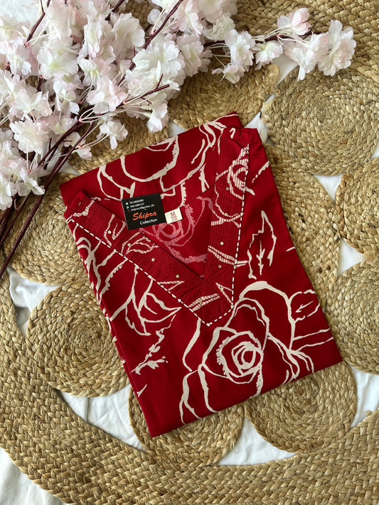 Heavy Rayon V- Neck Kurti