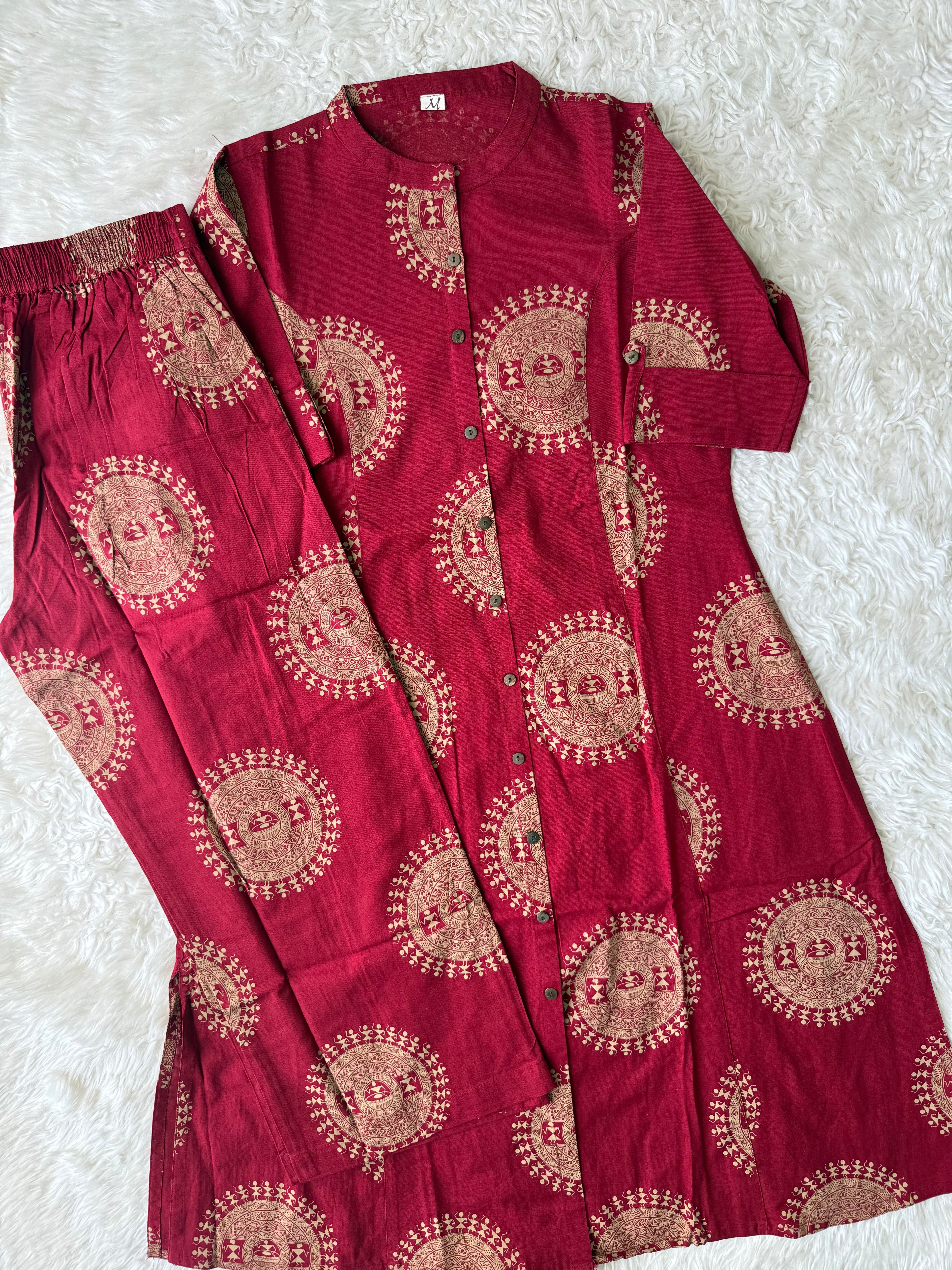 Khadi Cotton Elbow Sleeves Set