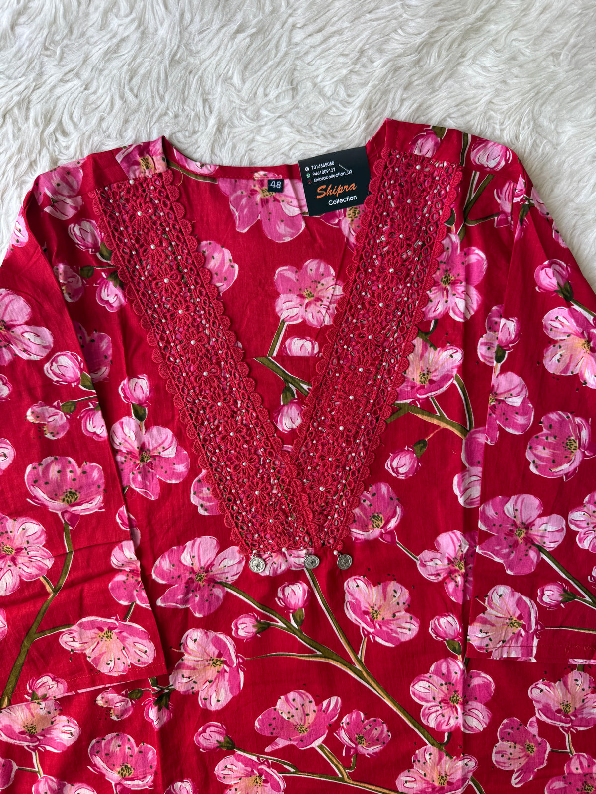 Pure Cotton Kurti Pant Dupatta Set