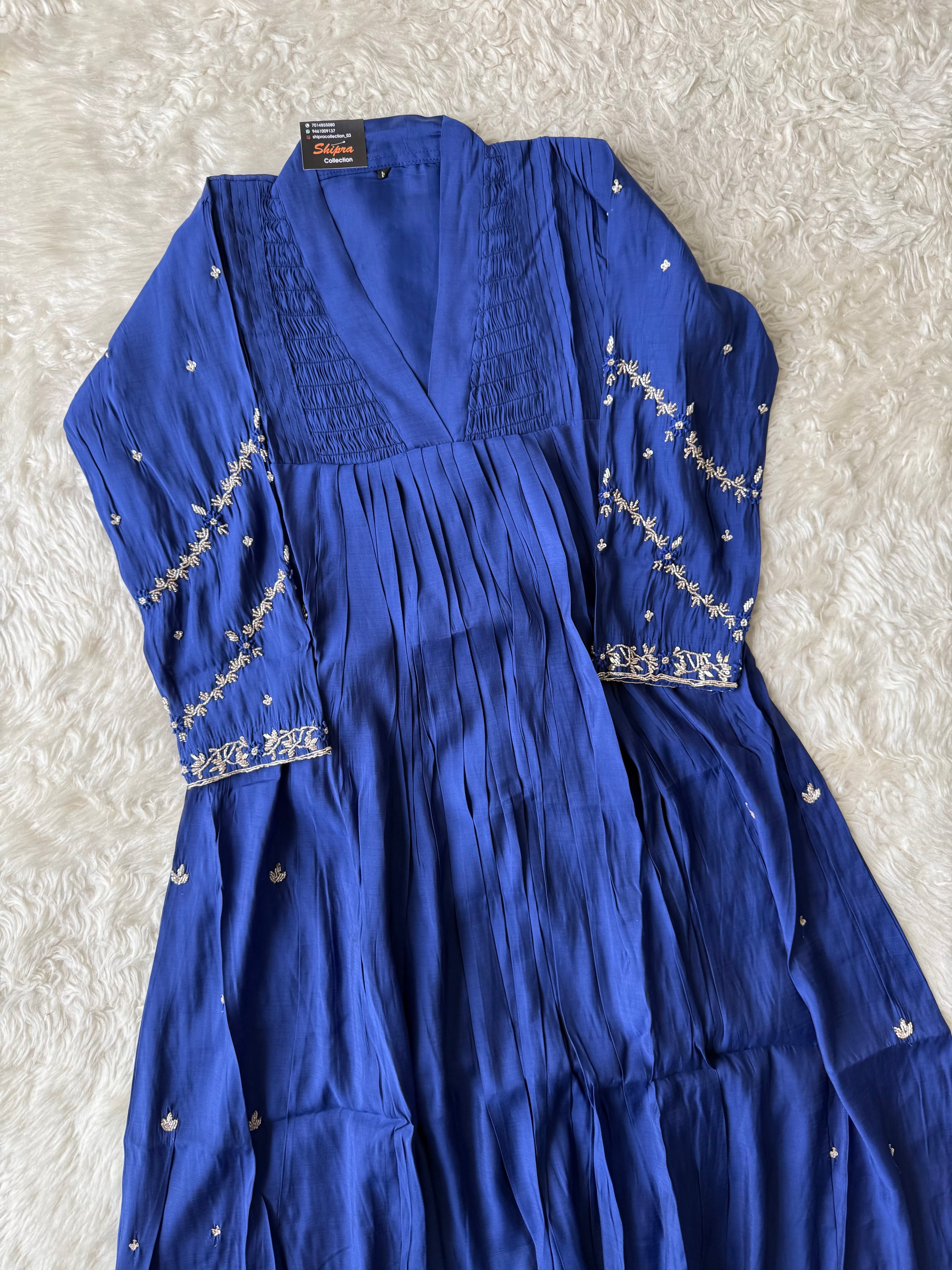 Premium Muslin Silk Kurti Pant Dupatta Set