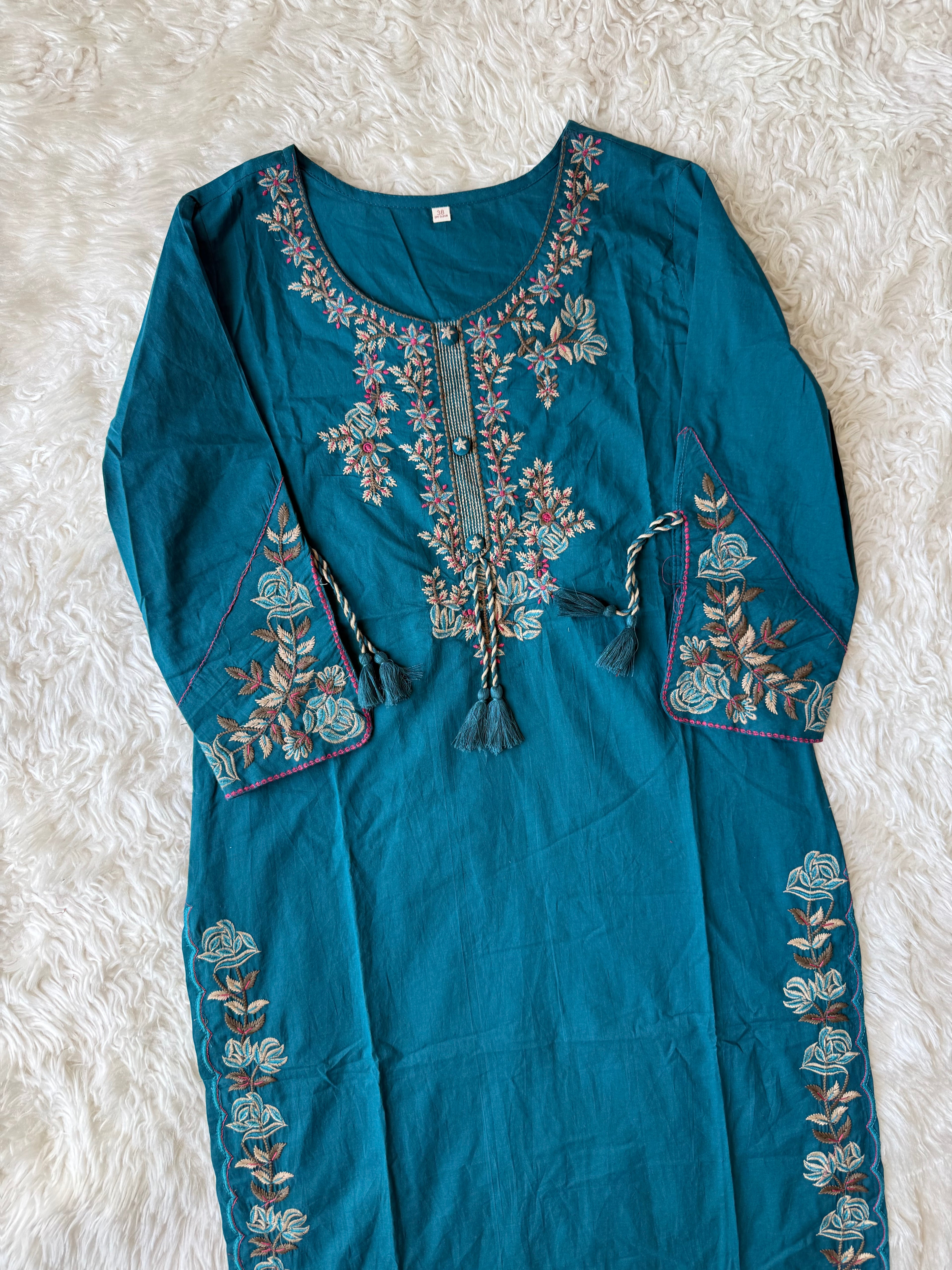 Premium Cotton Kurti Pant Dupatta Set