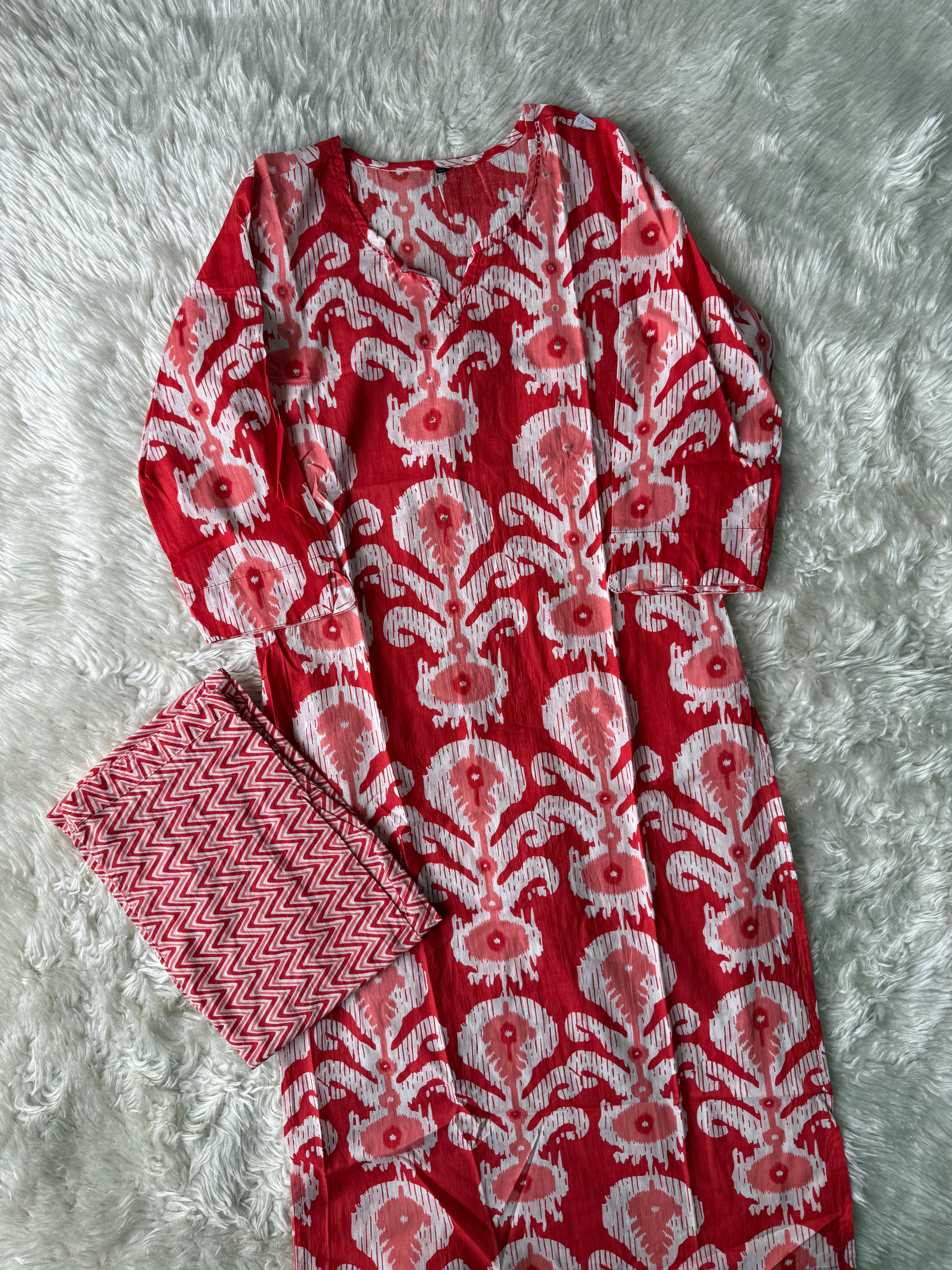 Cotton Kurti Pant Set