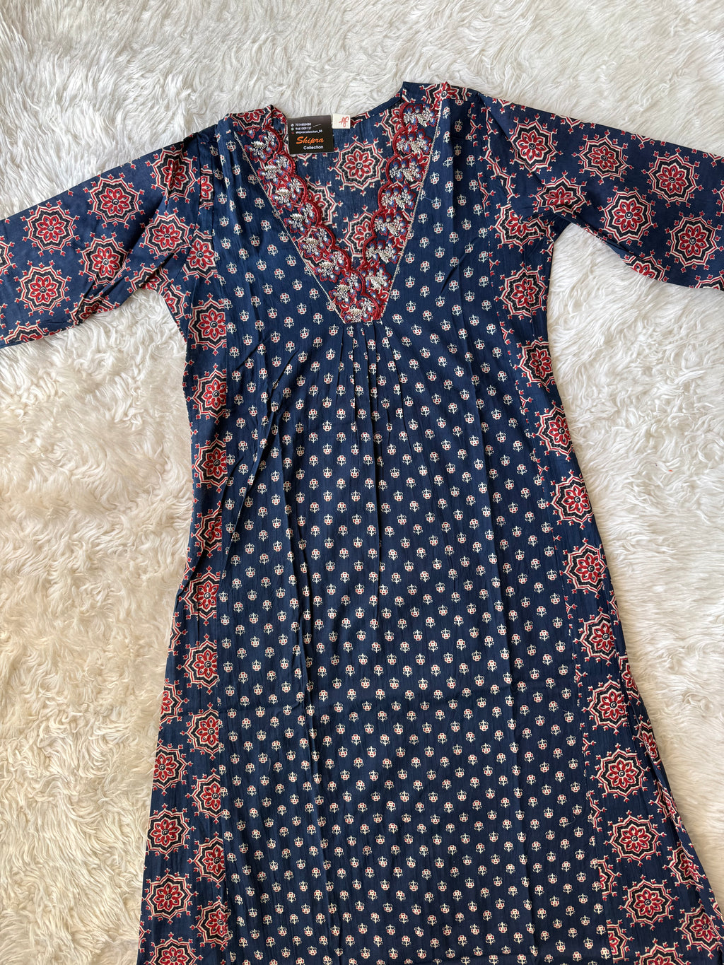 Pure Cotton Kurti Pant Dupatta Set