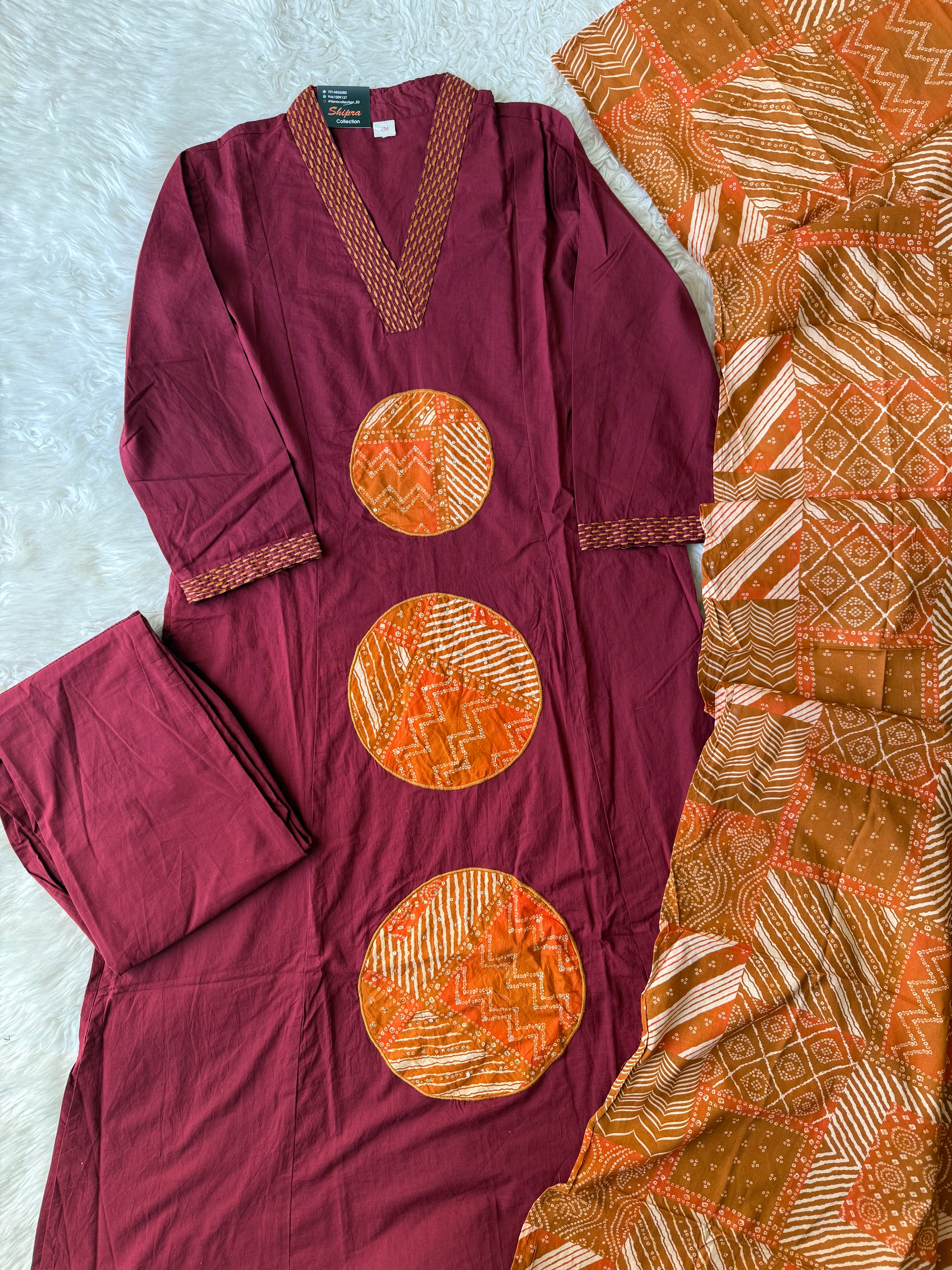 Premium Cotton Kurti Pant Dupatta Set