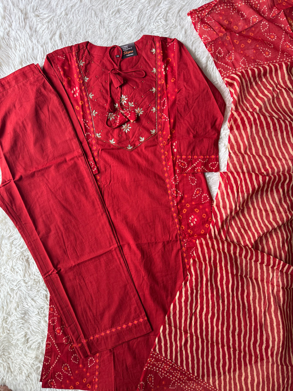 Premium Cotton Bandhani Set