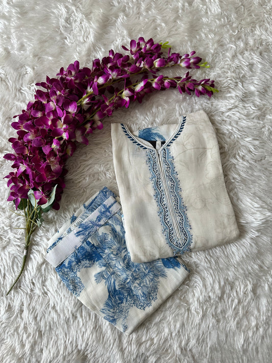 Pure Linen Kurti Pant Set