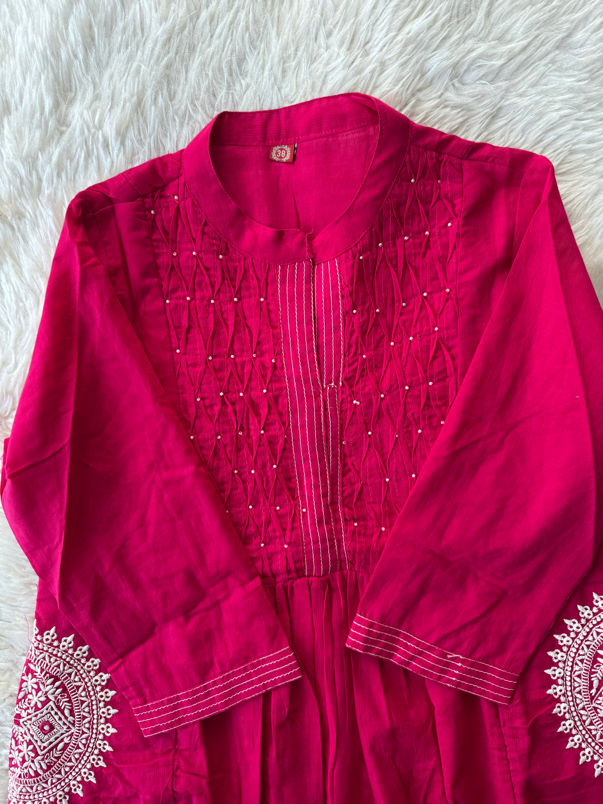 Pure Cotton Pocket Pattern Dupatta Set