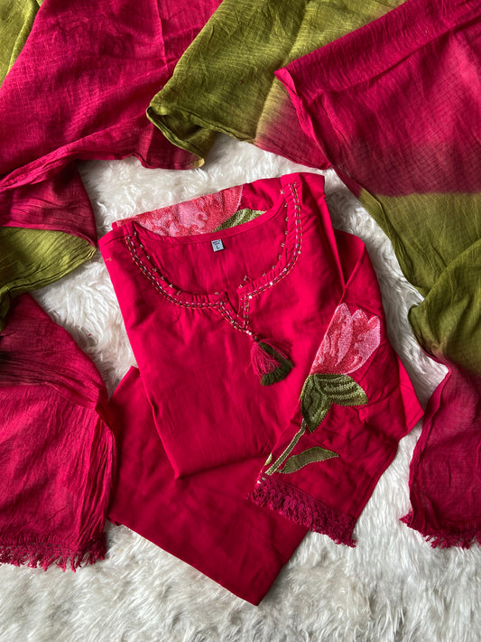 Premium Cotton Thread Work Doriya Love Set