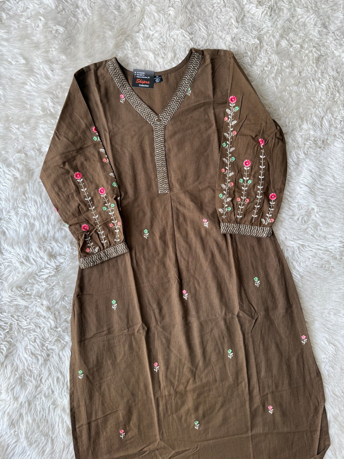 Khadi Cotton Kurti Pant Set