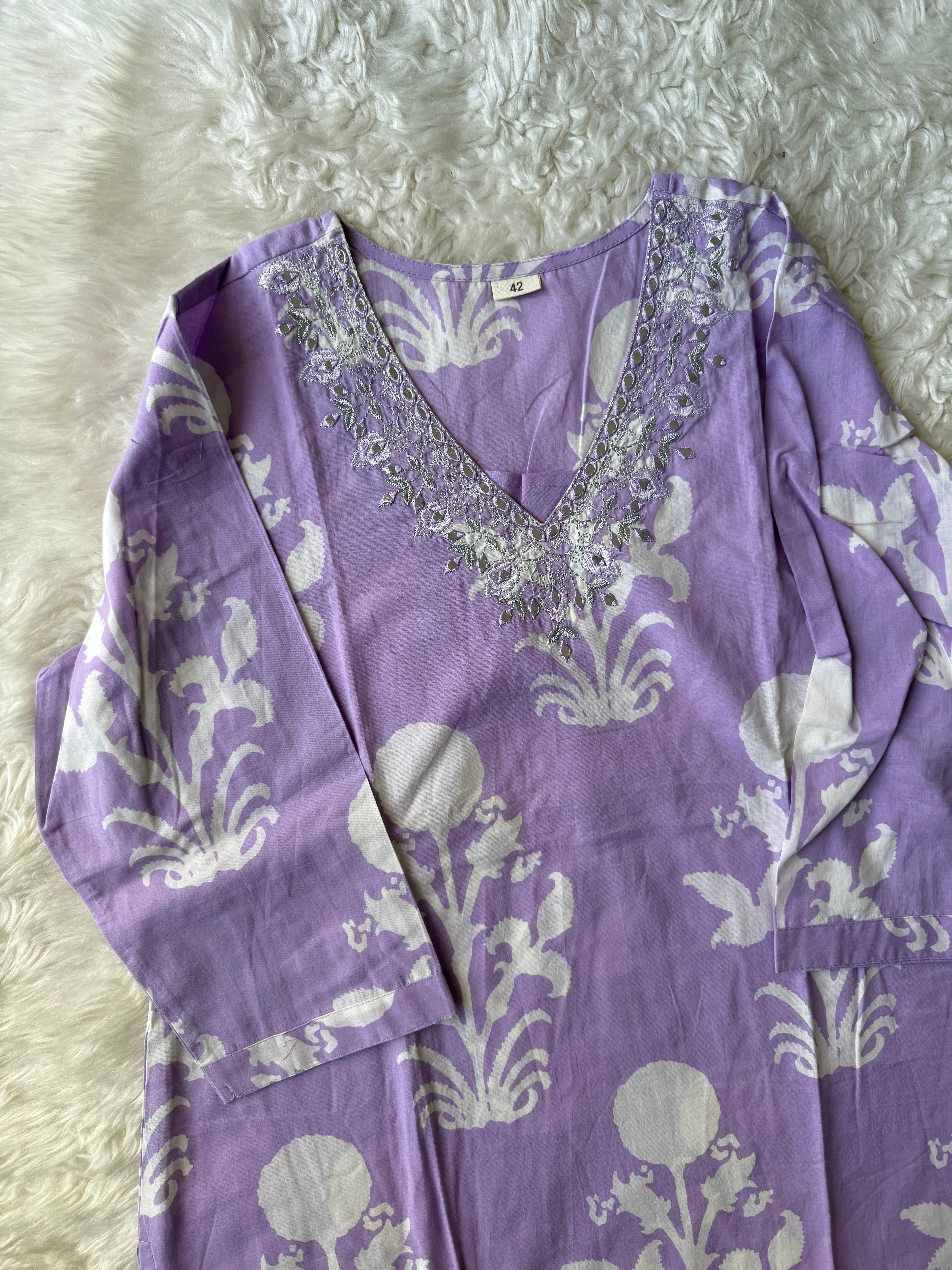 Breathable Cotton Kurti Pant Cotton Dupatta Set