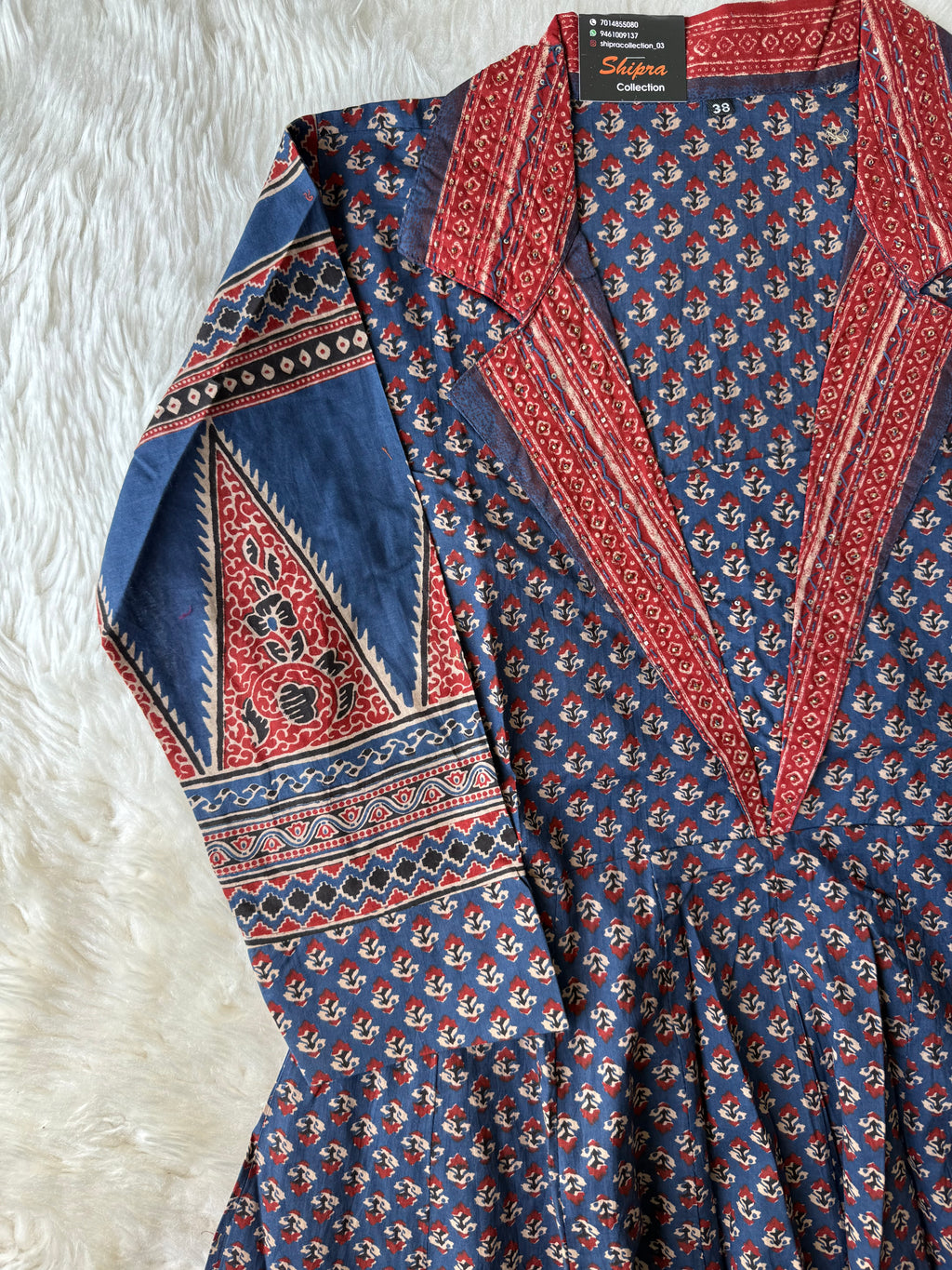 Premium Cotton Flare Kurti Pant Dupatta Set