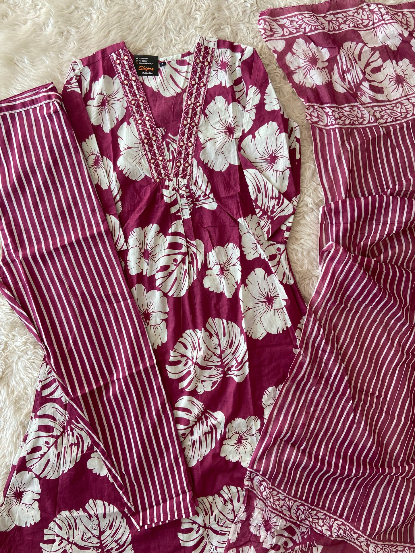 Budget Friendly FLARE Kurti Pant Dupatta Set
