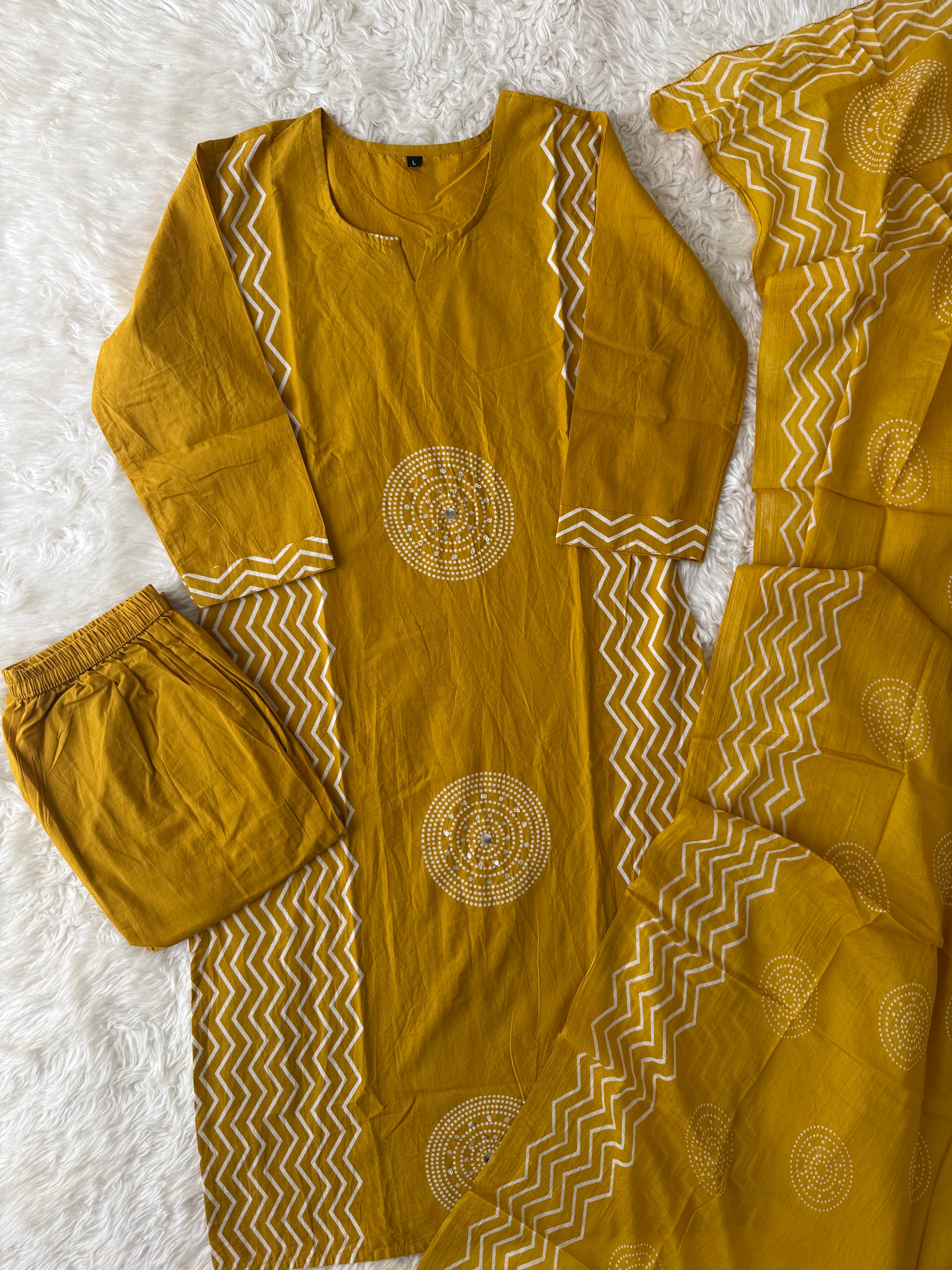 Budget Friendly Kurti Pant Dupatta Set